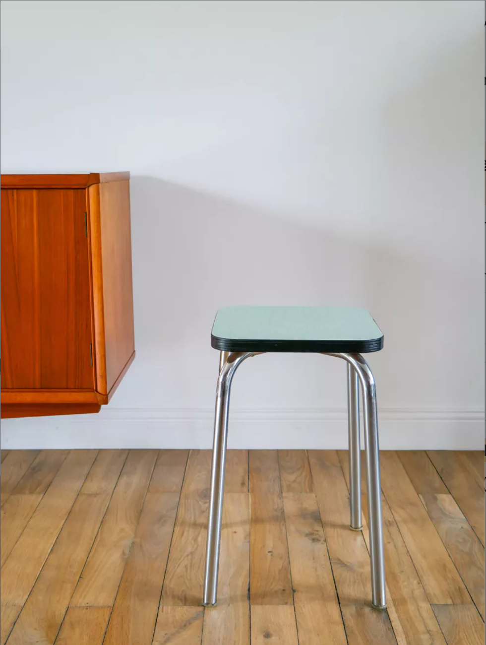 Tabouret en formica vert, 1970