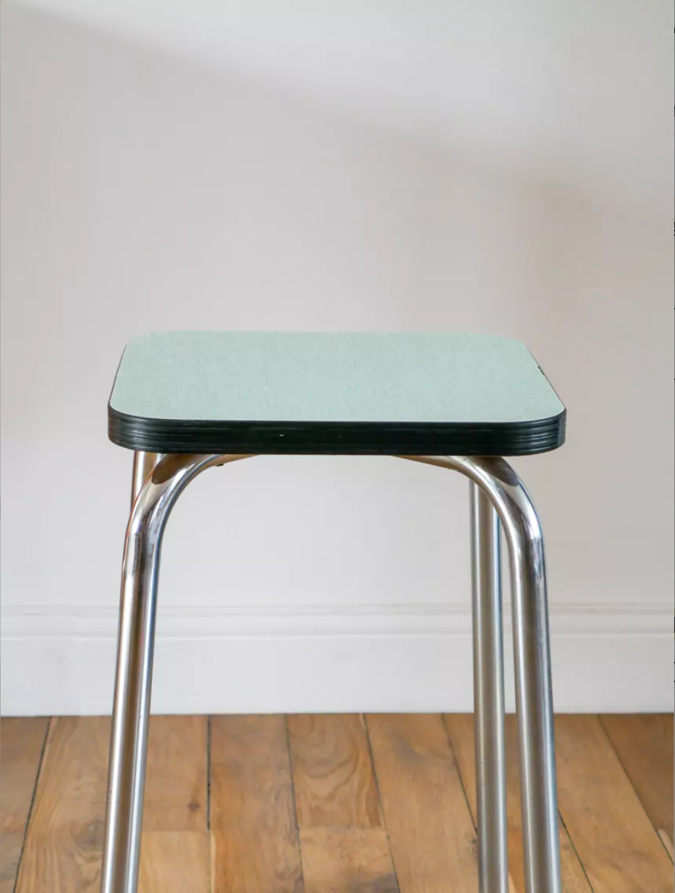 Tabouret en formica vert, 1970