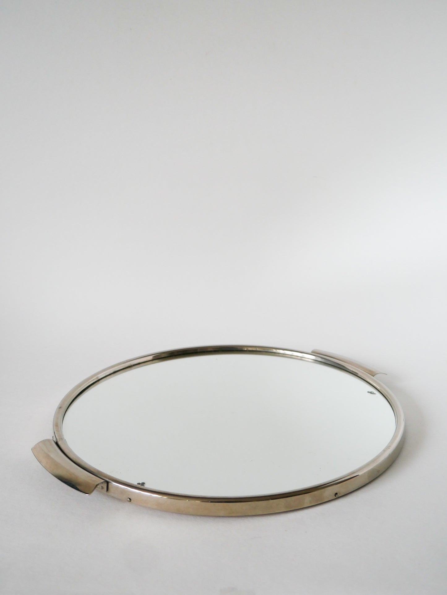 Plateau miroir en acier chromé, Art Déco, 1930