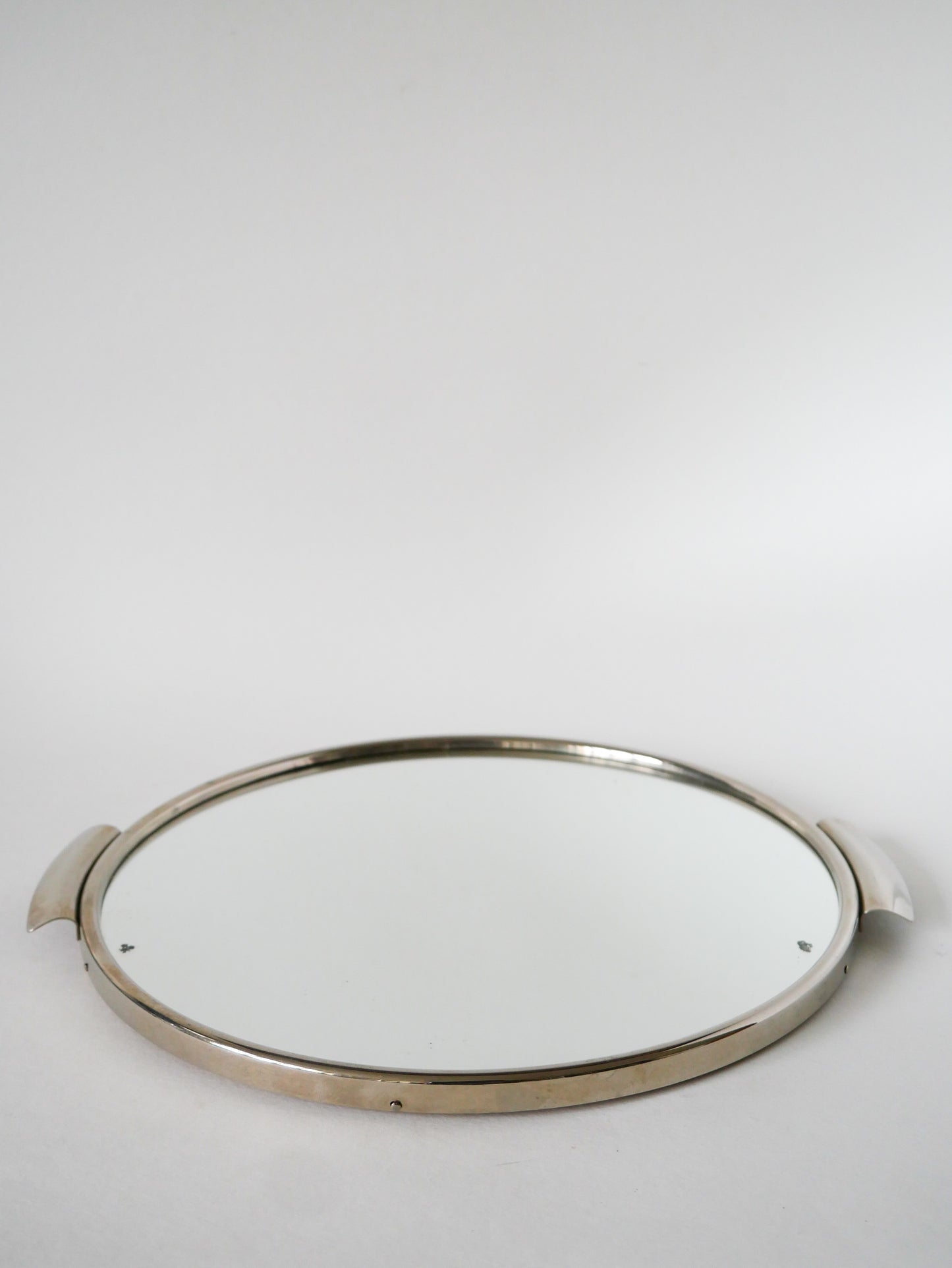 Plateau miroir en acier chromé, Art Déco, 1930