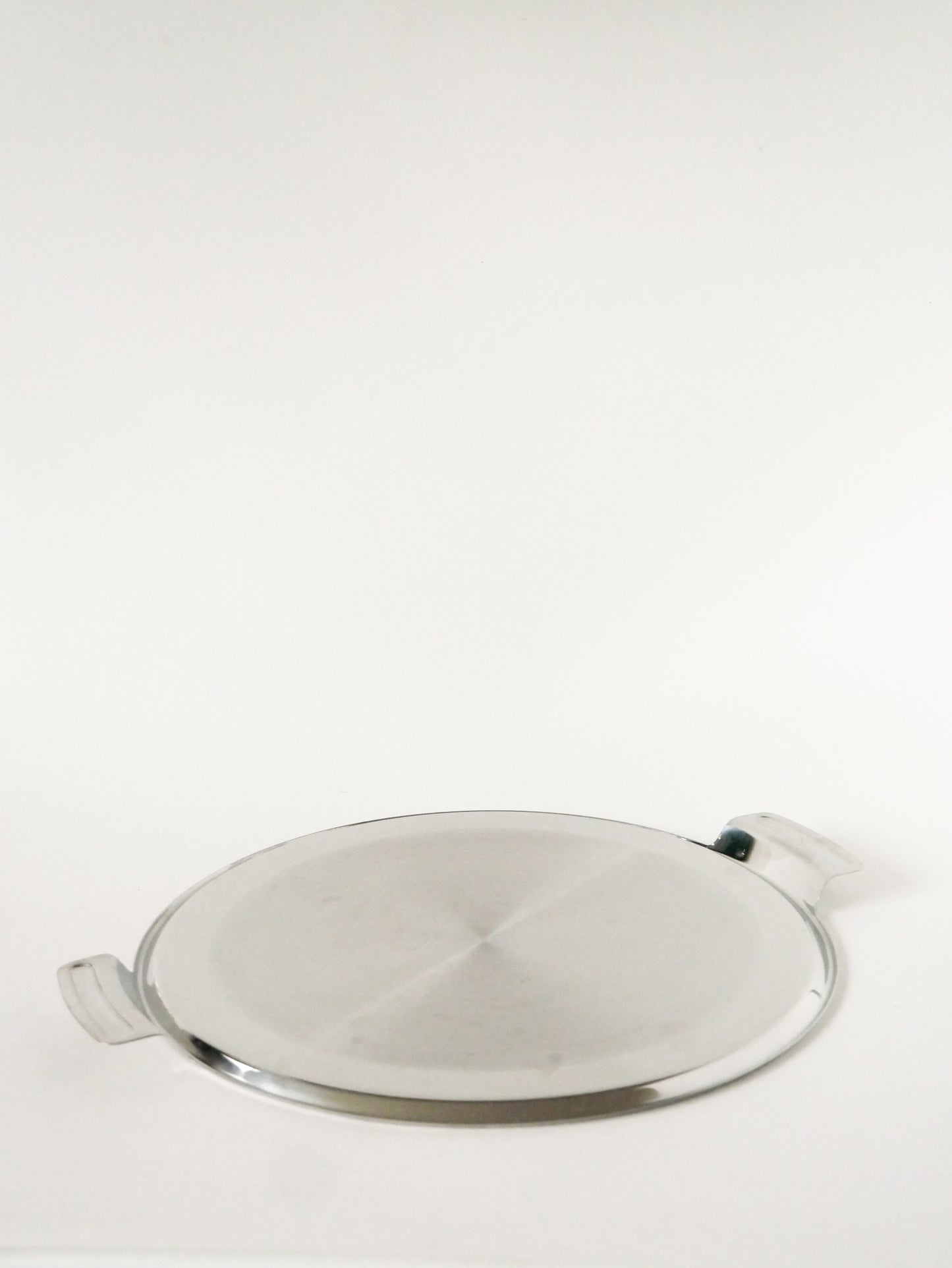 Plateau avec poignées en inox, Design, 1970