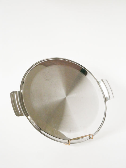 Plateau avec poignées en inox, Design, 1970