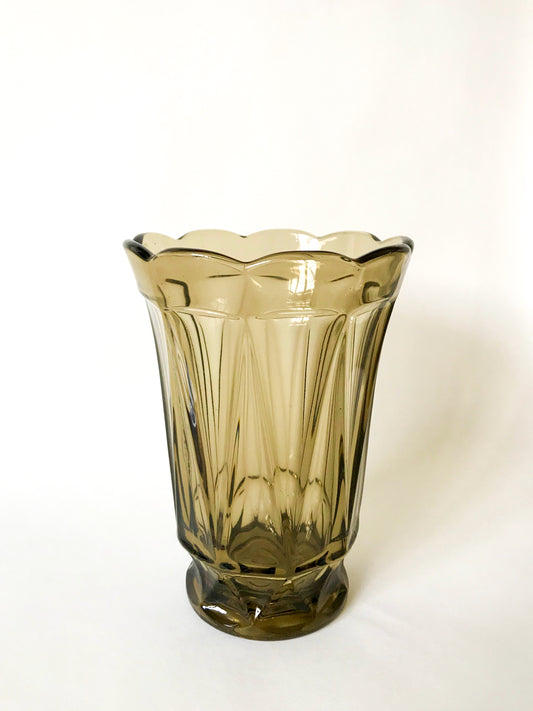 Grand vase en verre fumé, 1970