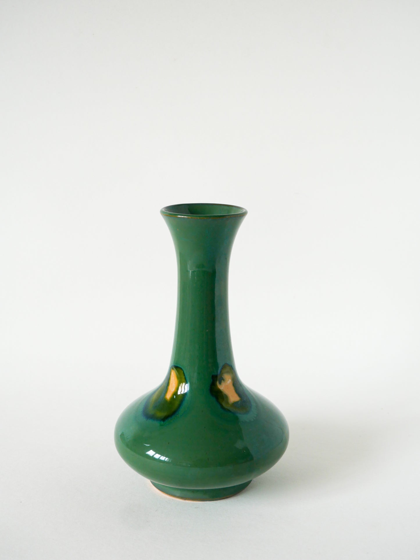 Vase en céramique vernissé, Vert, 1970