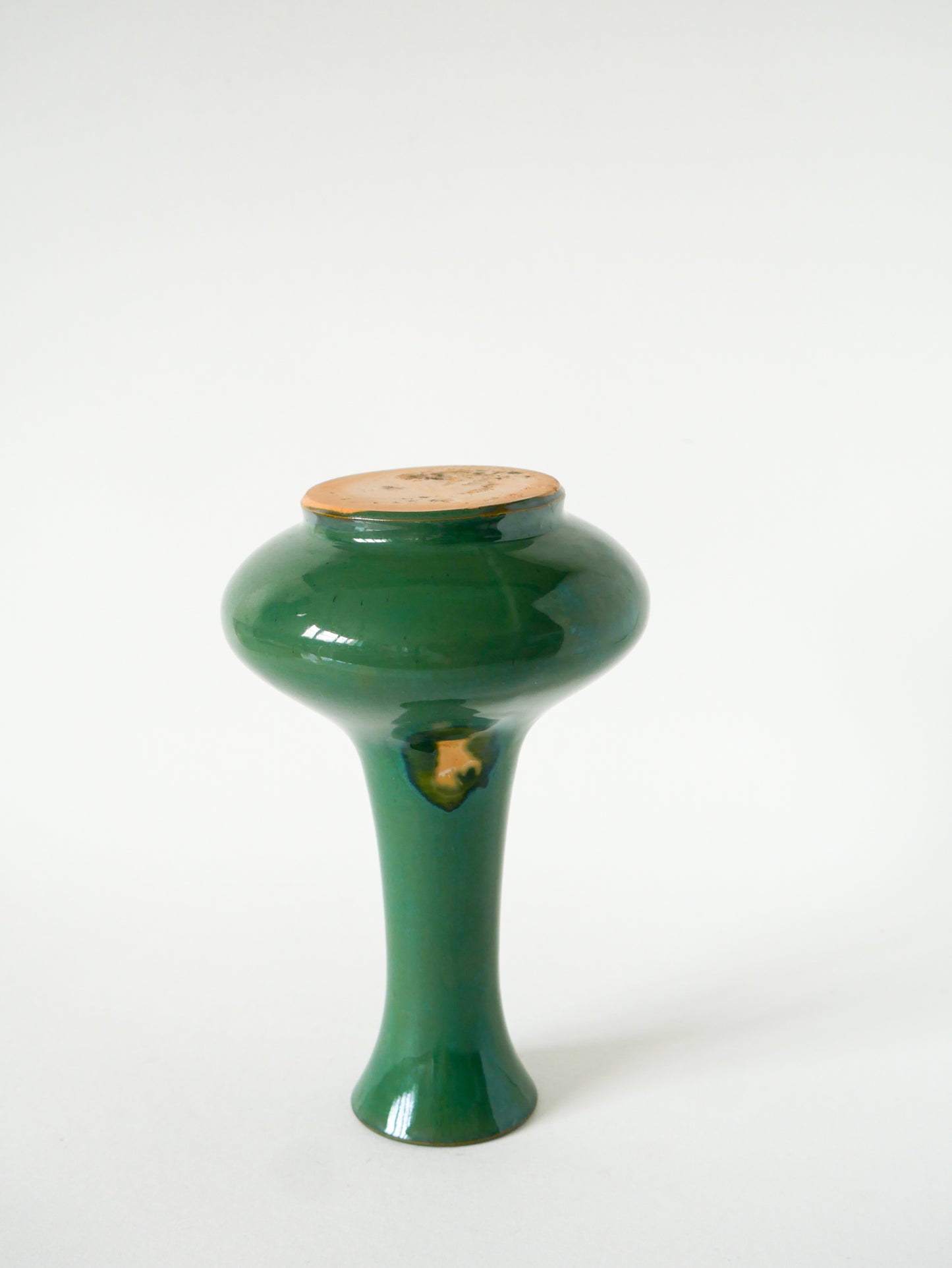 Vase en céramique vernissé, Vert, 1970