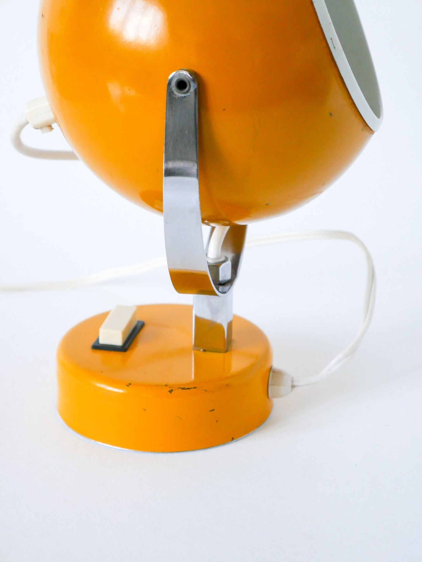 Lampe à poser Eye Ball jaune Jaune Moutarde, Design Space Age, 1970