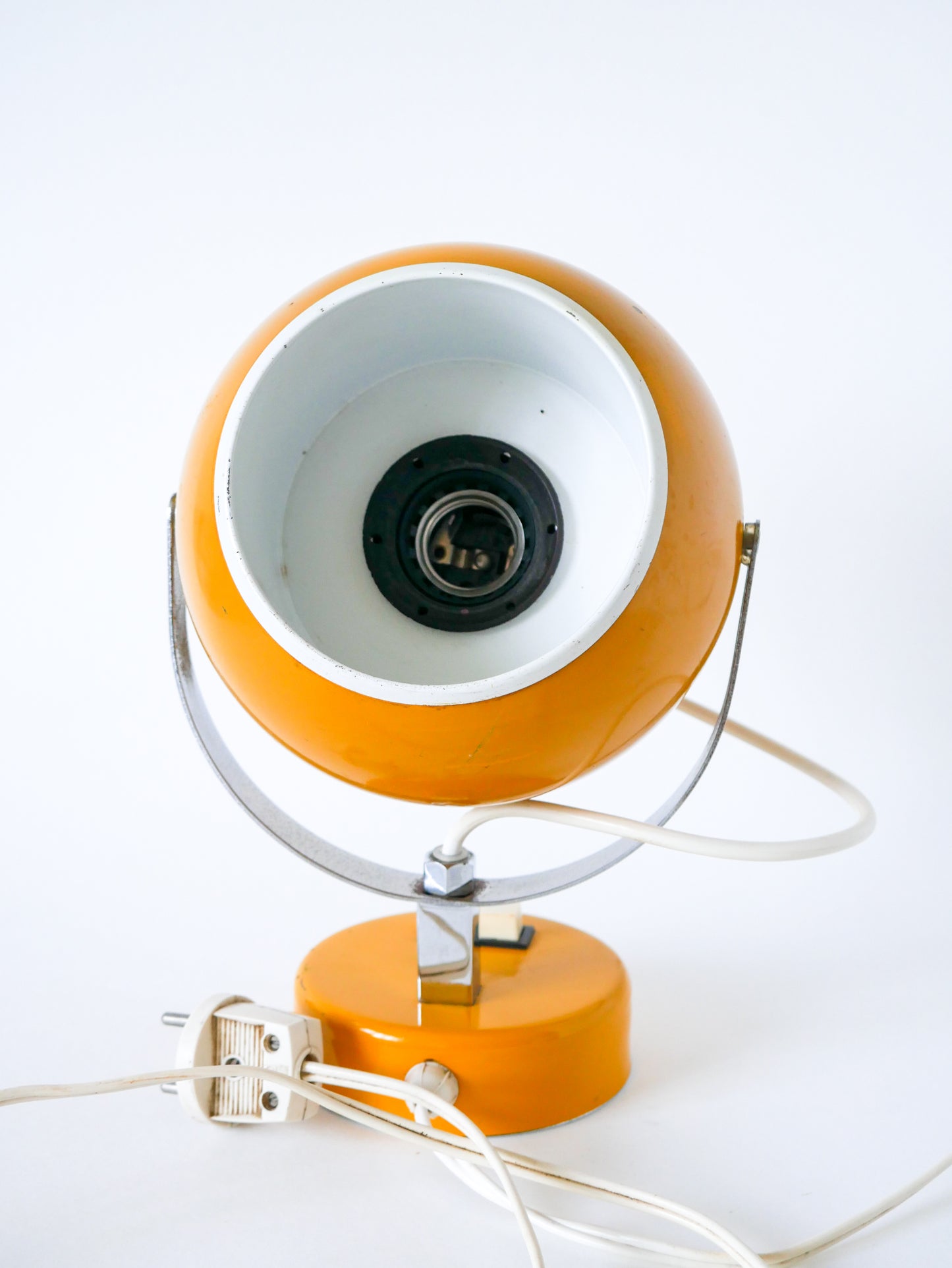 Lampe à poser Eye Ball jaune Jaune Moutarde, Design Space Age, 1970