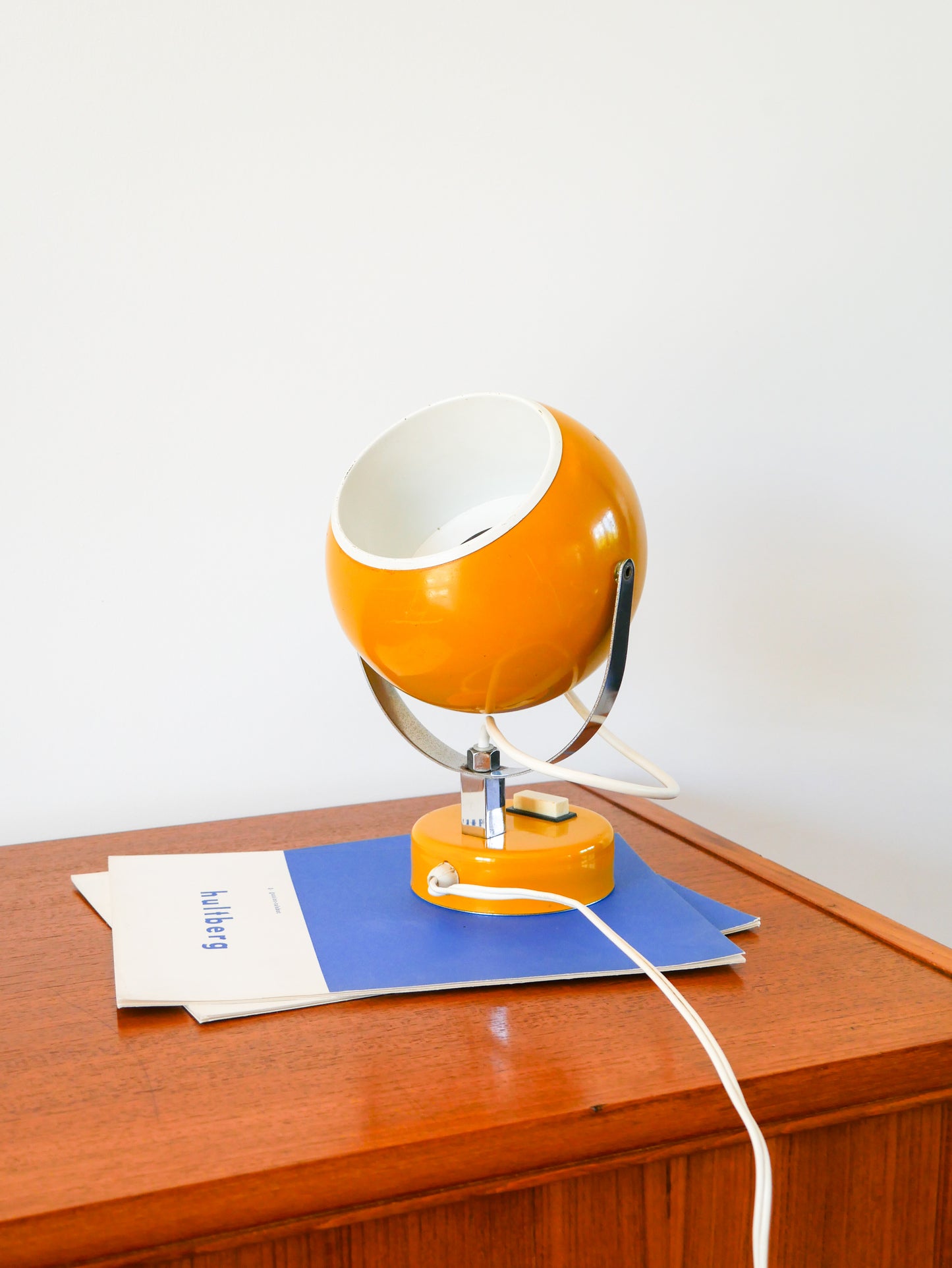 Lampe à poser Eye Ball jaune Jaune Moutarde, Design Space Age, 1970