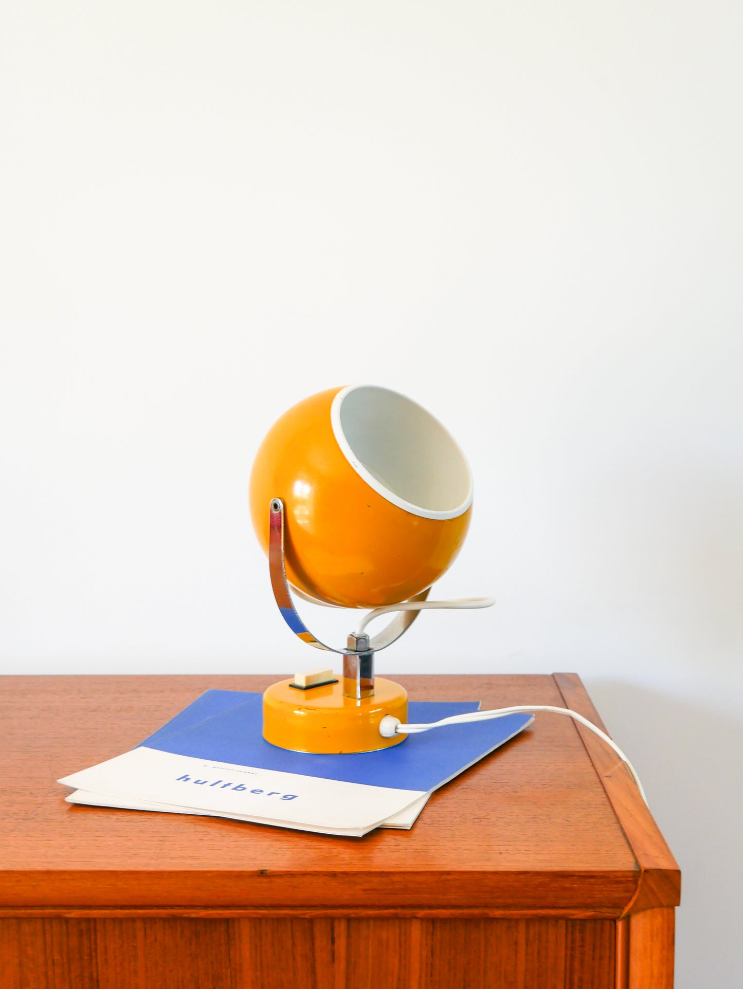 Lampe à poser Eye Ball jaune Jaune Moutarde, Design Space Age, 1970