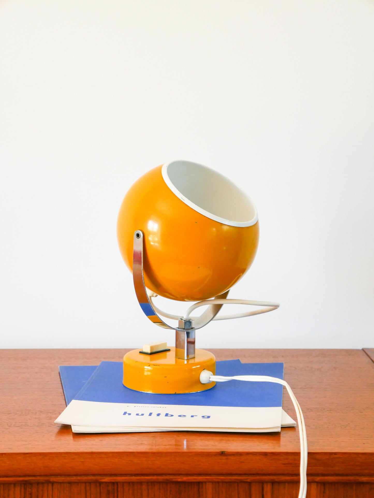 Lampe à poser Eye Ball jaune Jaune Moutarde, Design Space Age, 1970