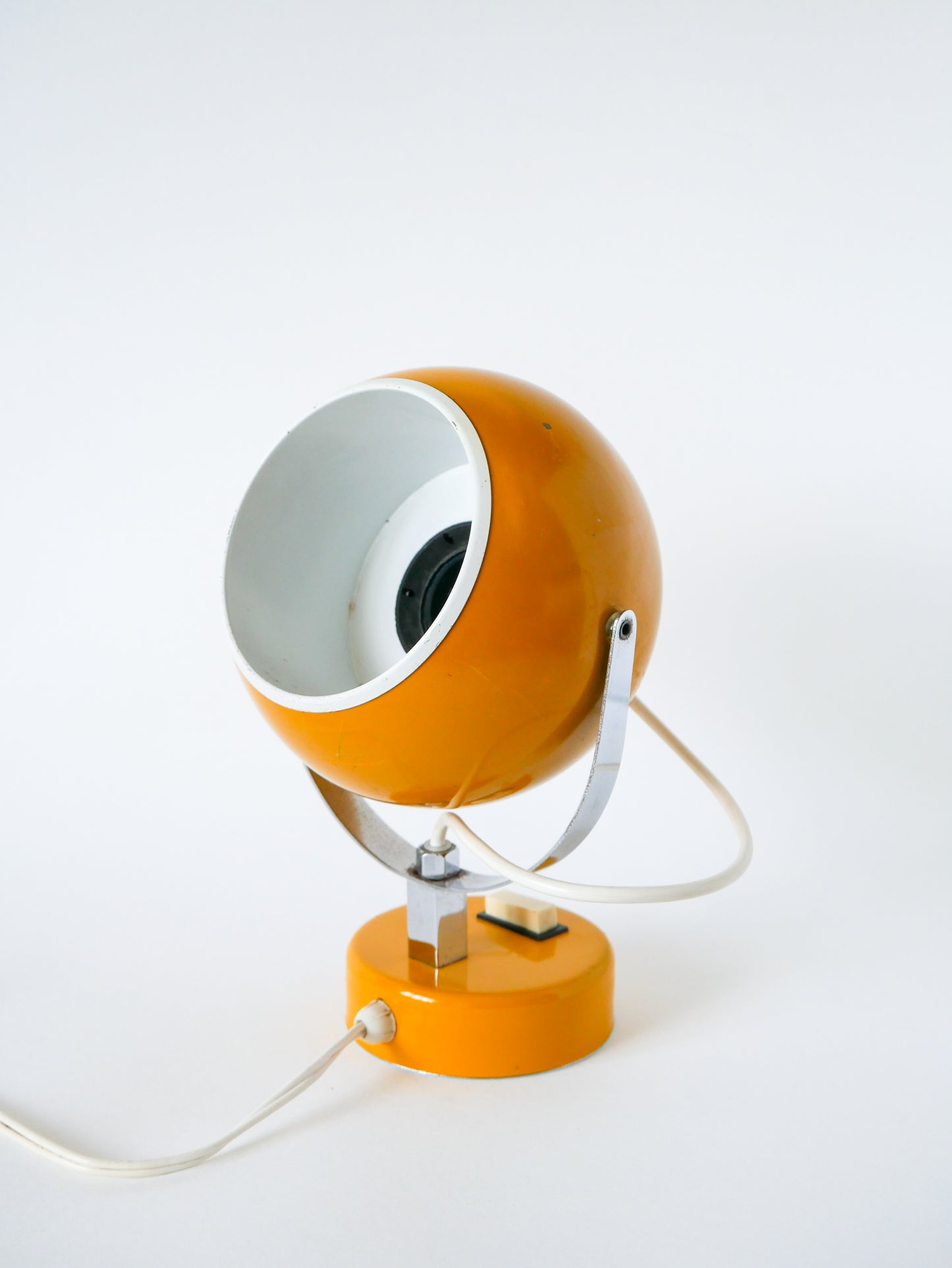 Lampe à poser Eye Ball jaune Jaune Moutarde, Design Space Age, 1970