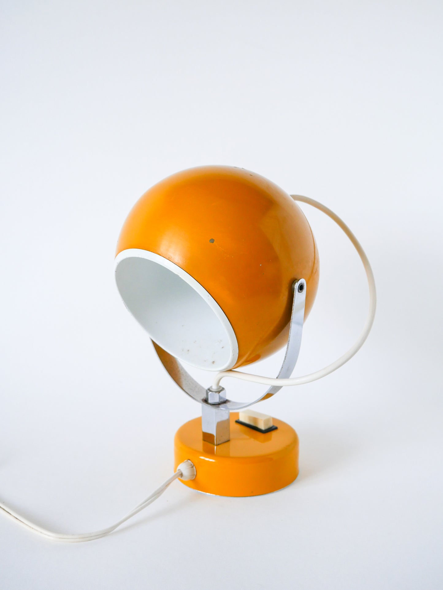 Lampe à poser Eye Ball jaune Jaune Moutarde, Design Space Age, 1970