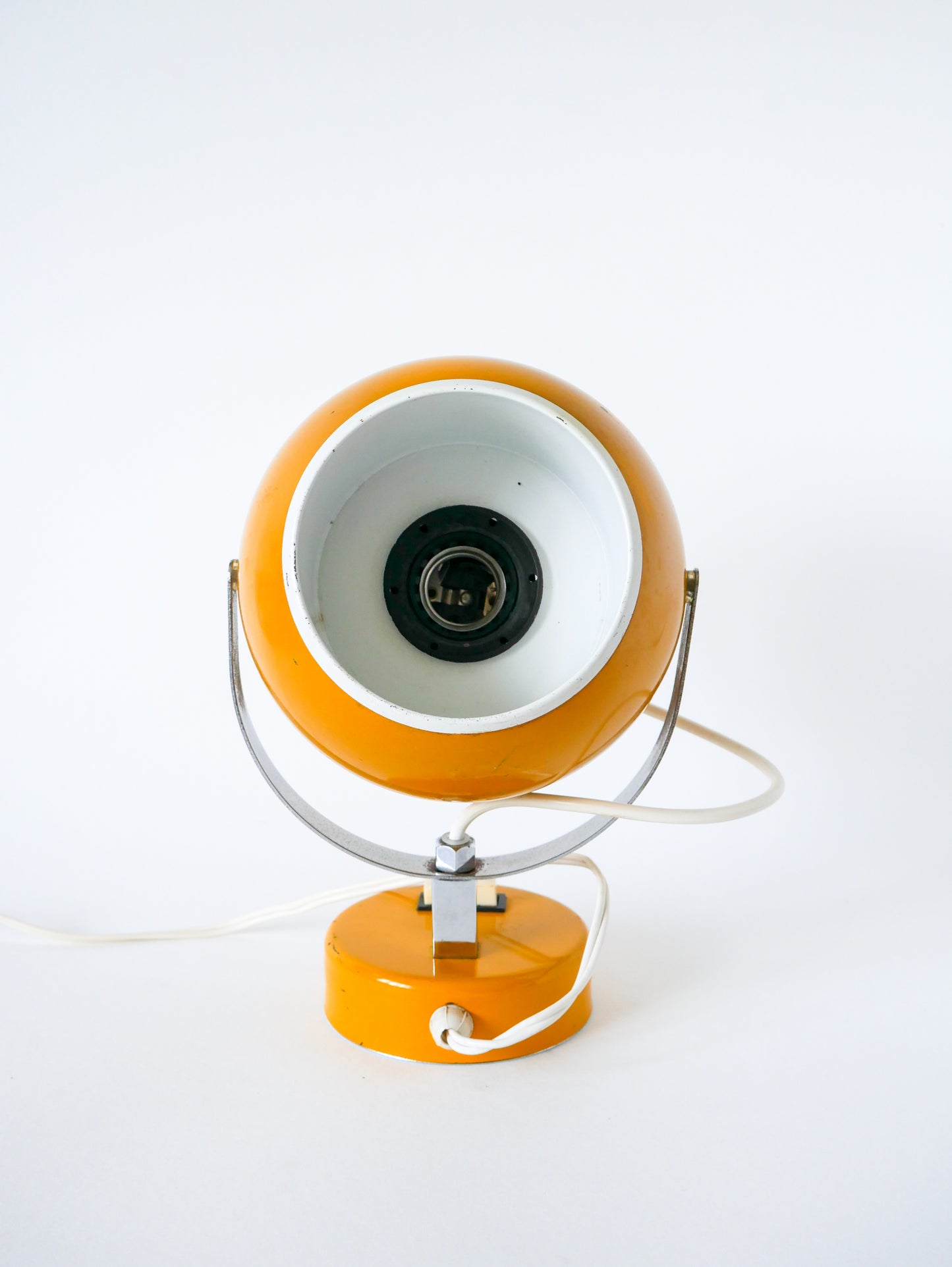 Lampe à poser Eye Ball jaune Jaune Moutarde, Design Space Age, 1970