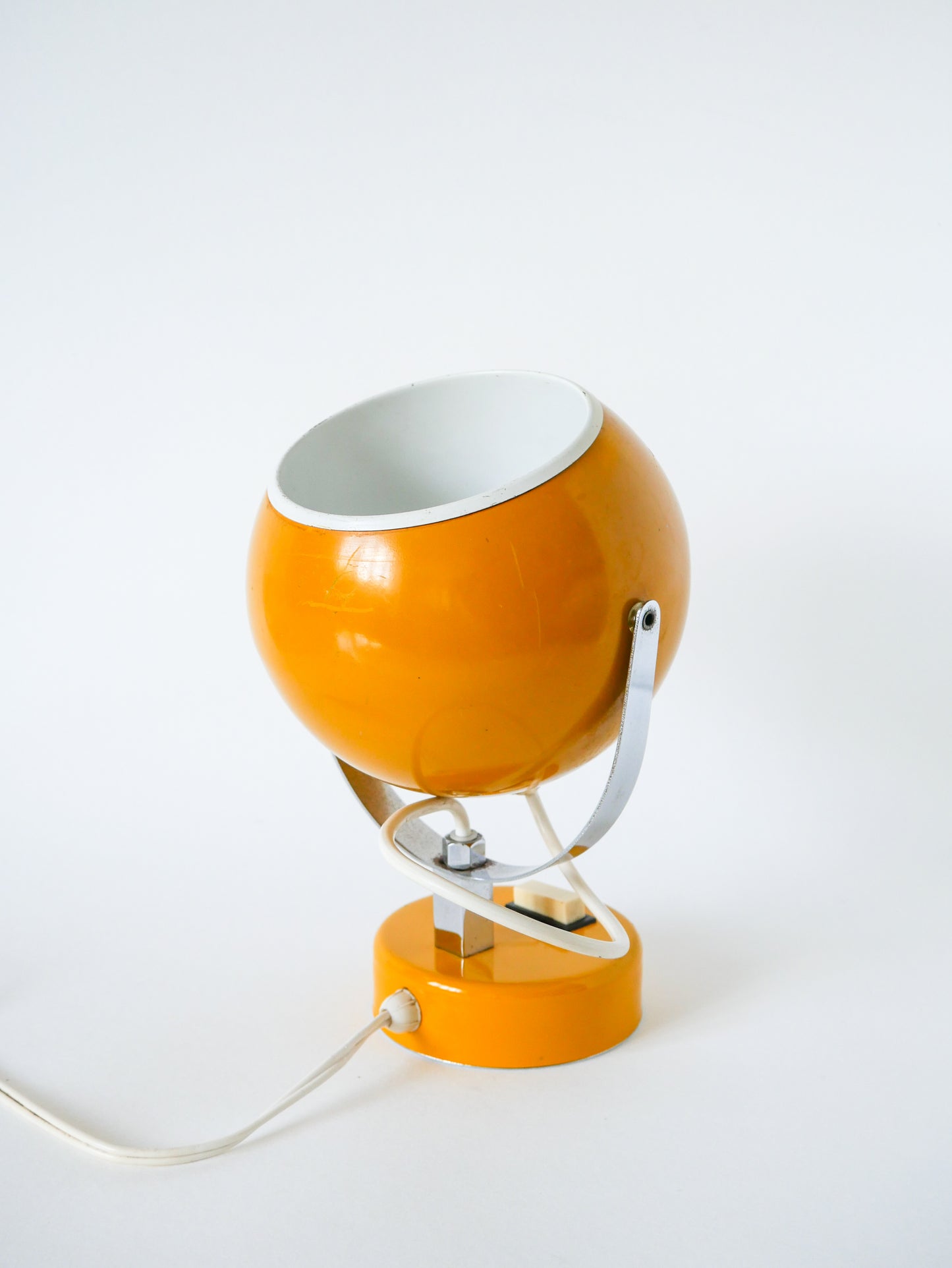 Lampe à poser Eye Ball jaune Jaune Moutarde, Design Space Age, 1970