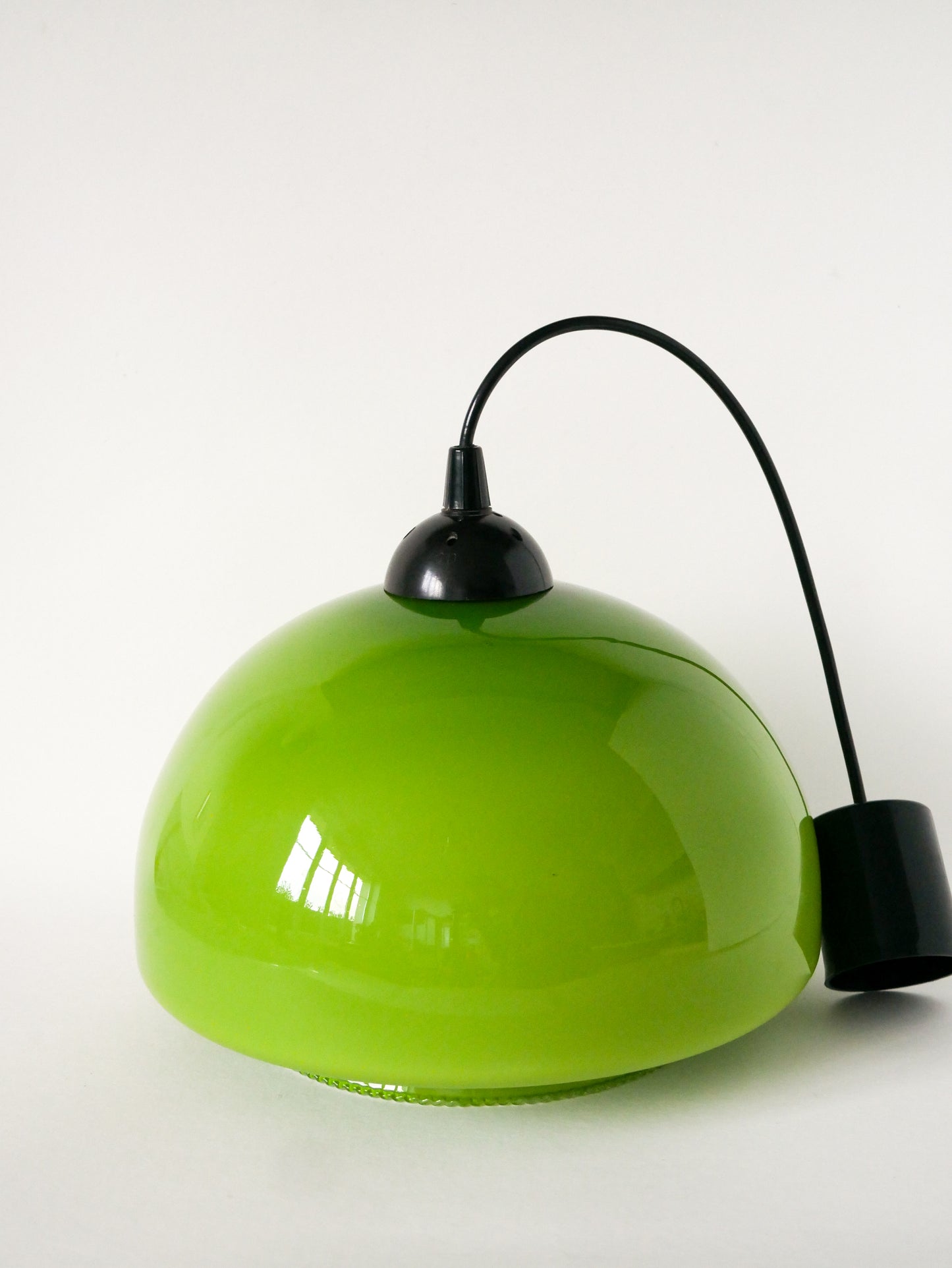 Suspension en opaline verte Mushroom, Design, 1970