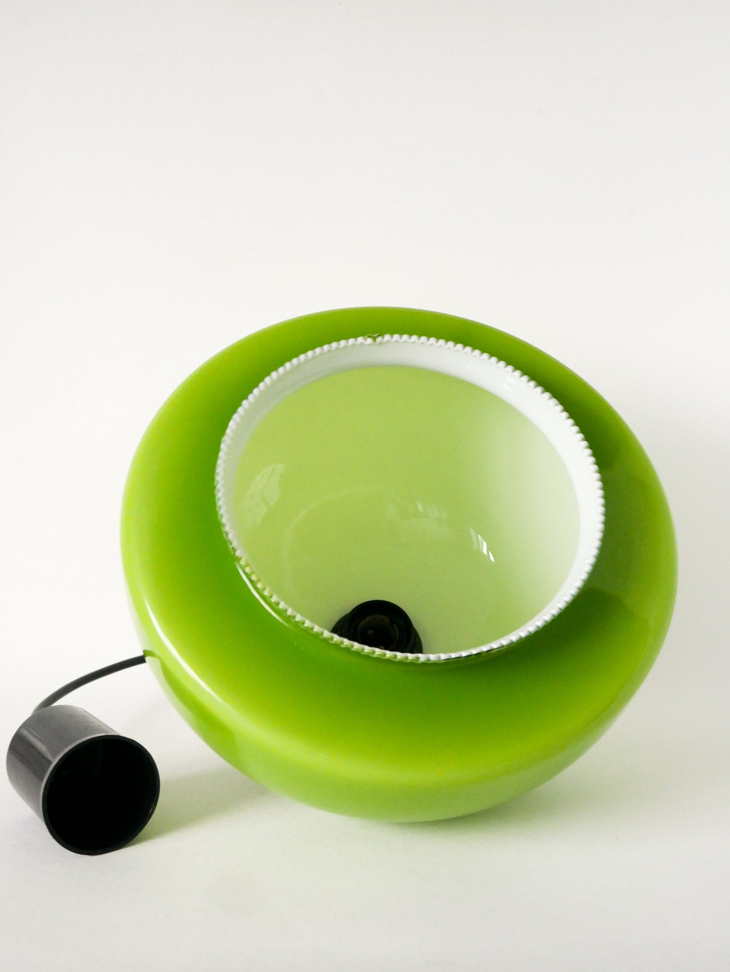 Suspension en opaline verte Mushroom, Design, 1970