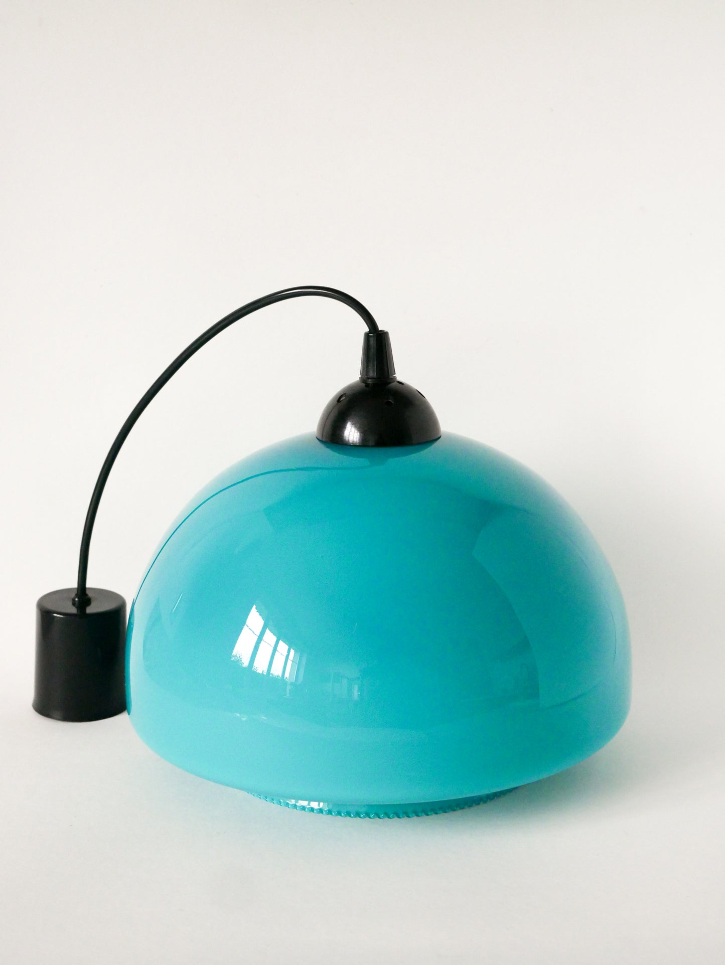 Suspension en opaline bleue Mushroom, Design, 1970