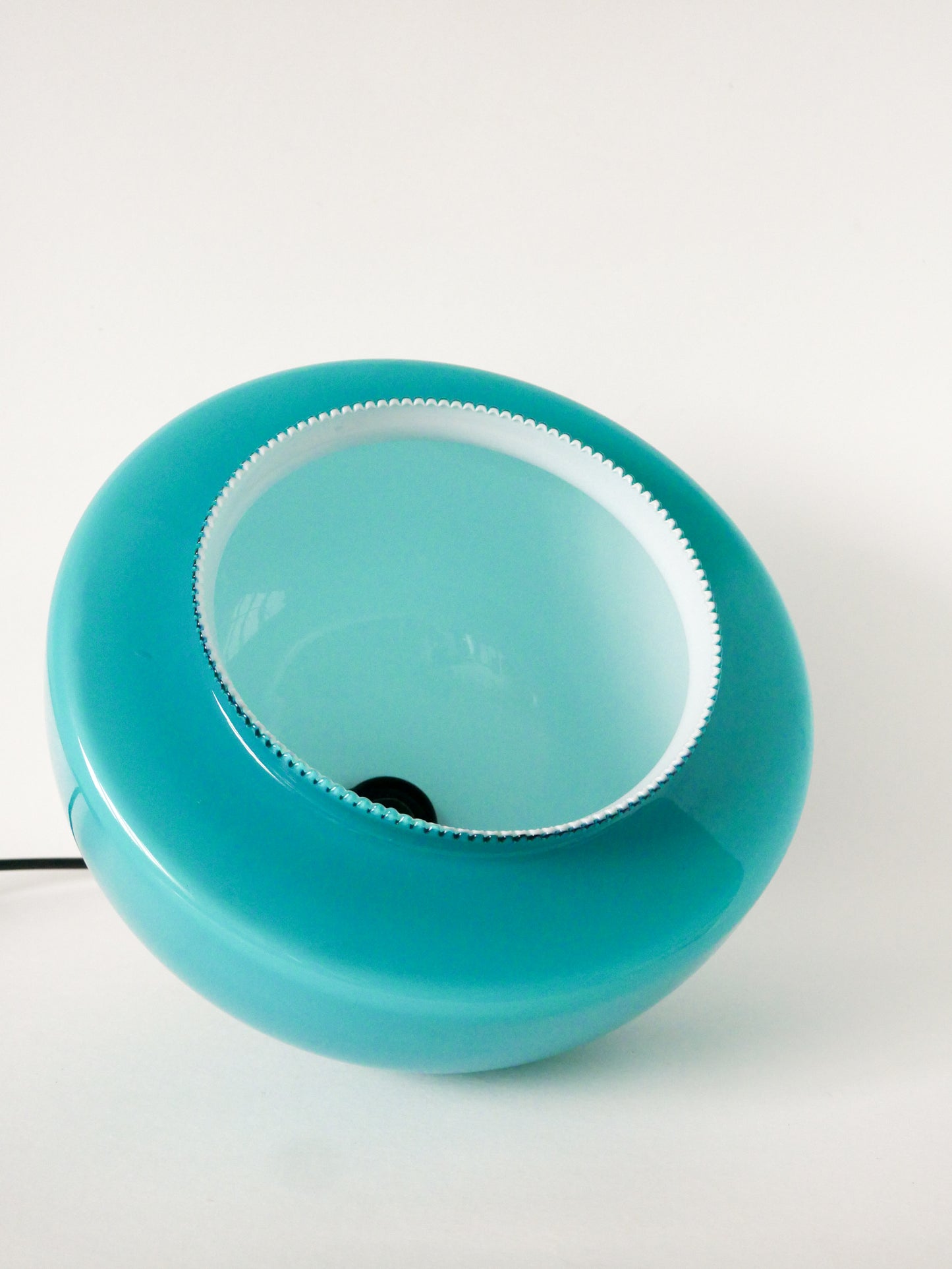 Suspension en opaline bleue Mushroom, Design, 1970