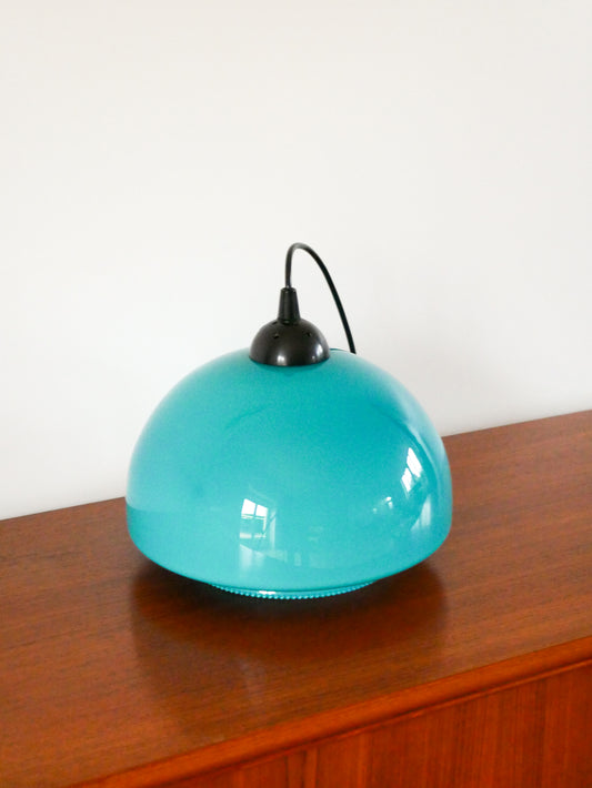 Suspension en opaline bleue Mushroom, Design, 1970