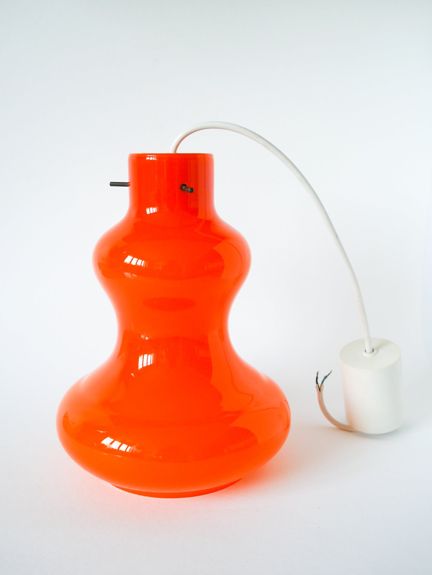 Suspension en opaline Orange, Design, 1970