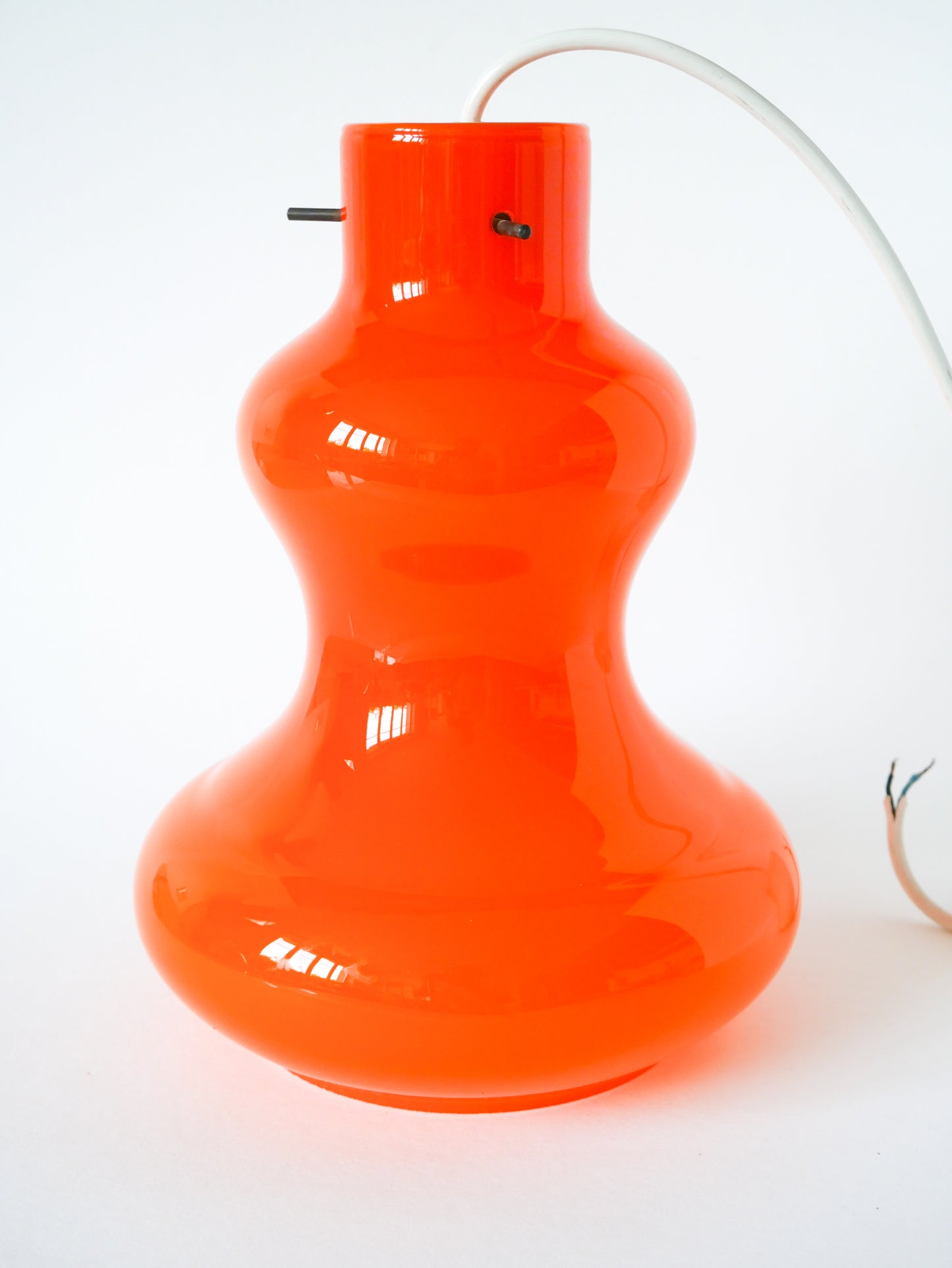 Suspension en opaline Orange, Design, 1970