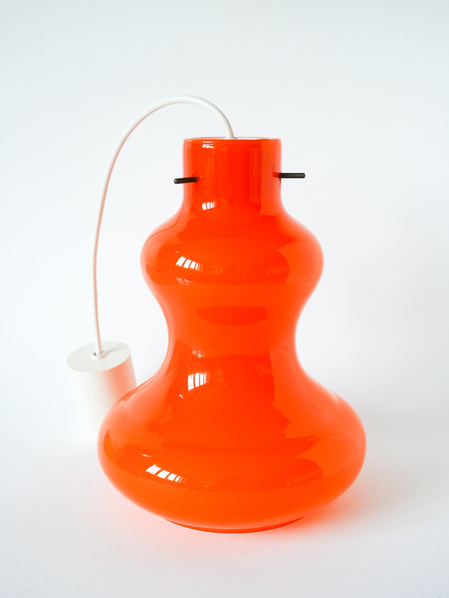 Suspension en opaline Orange, Design, 1970