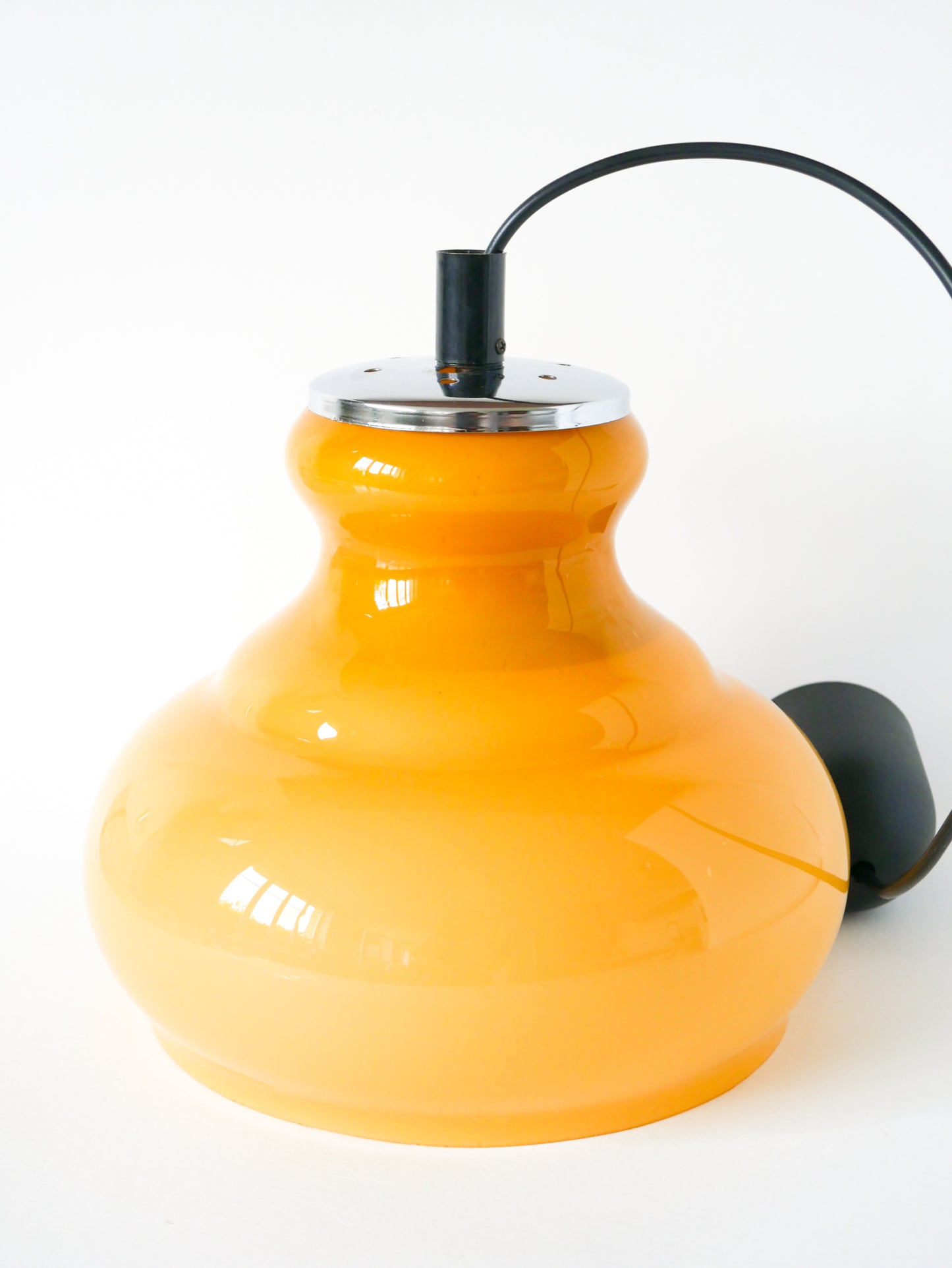 Suspension en opaline, Jaune Moutarde, Design, 1970