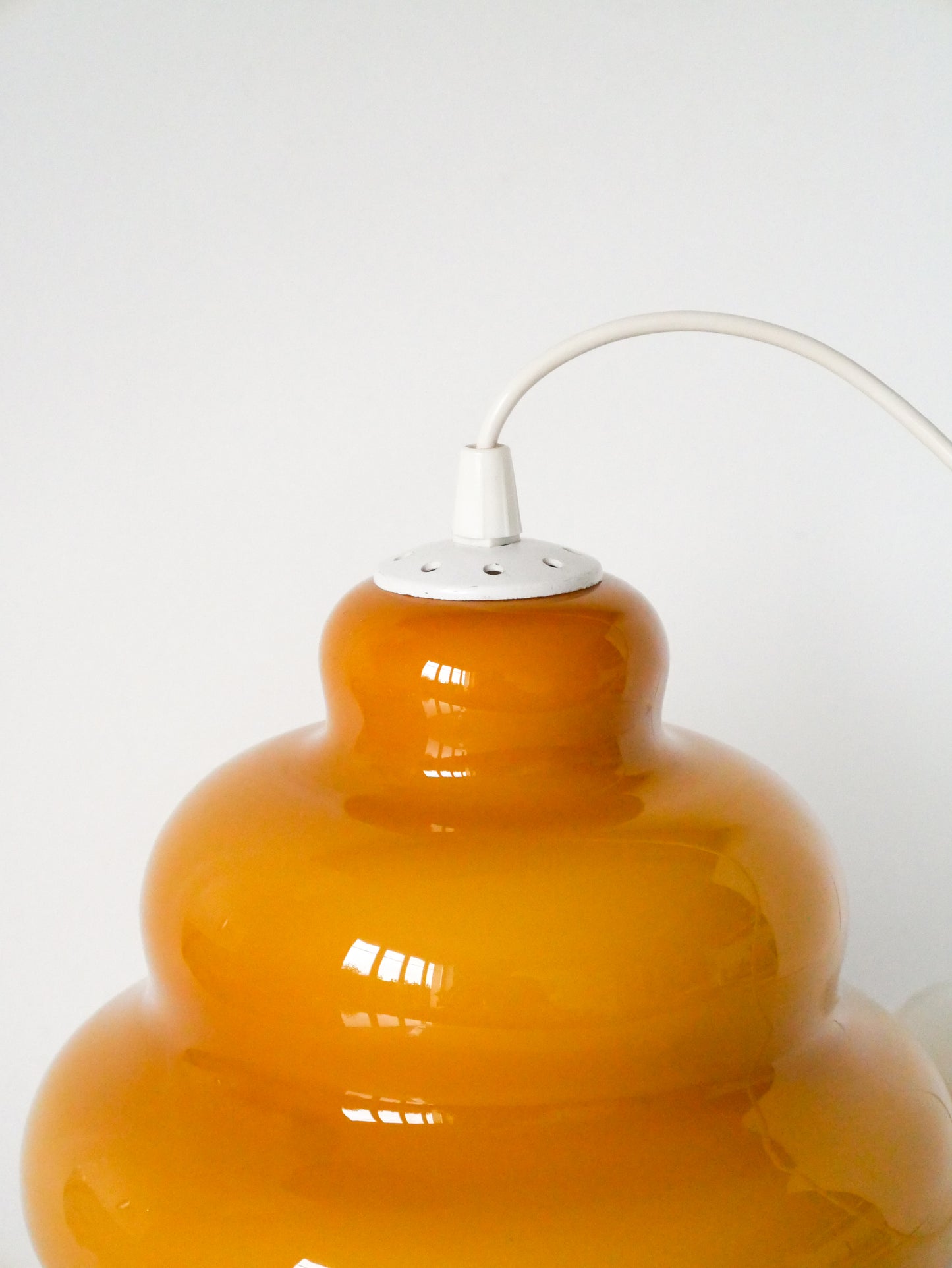 Suspension en opaline, Jaune, Bubble, Design, 1970