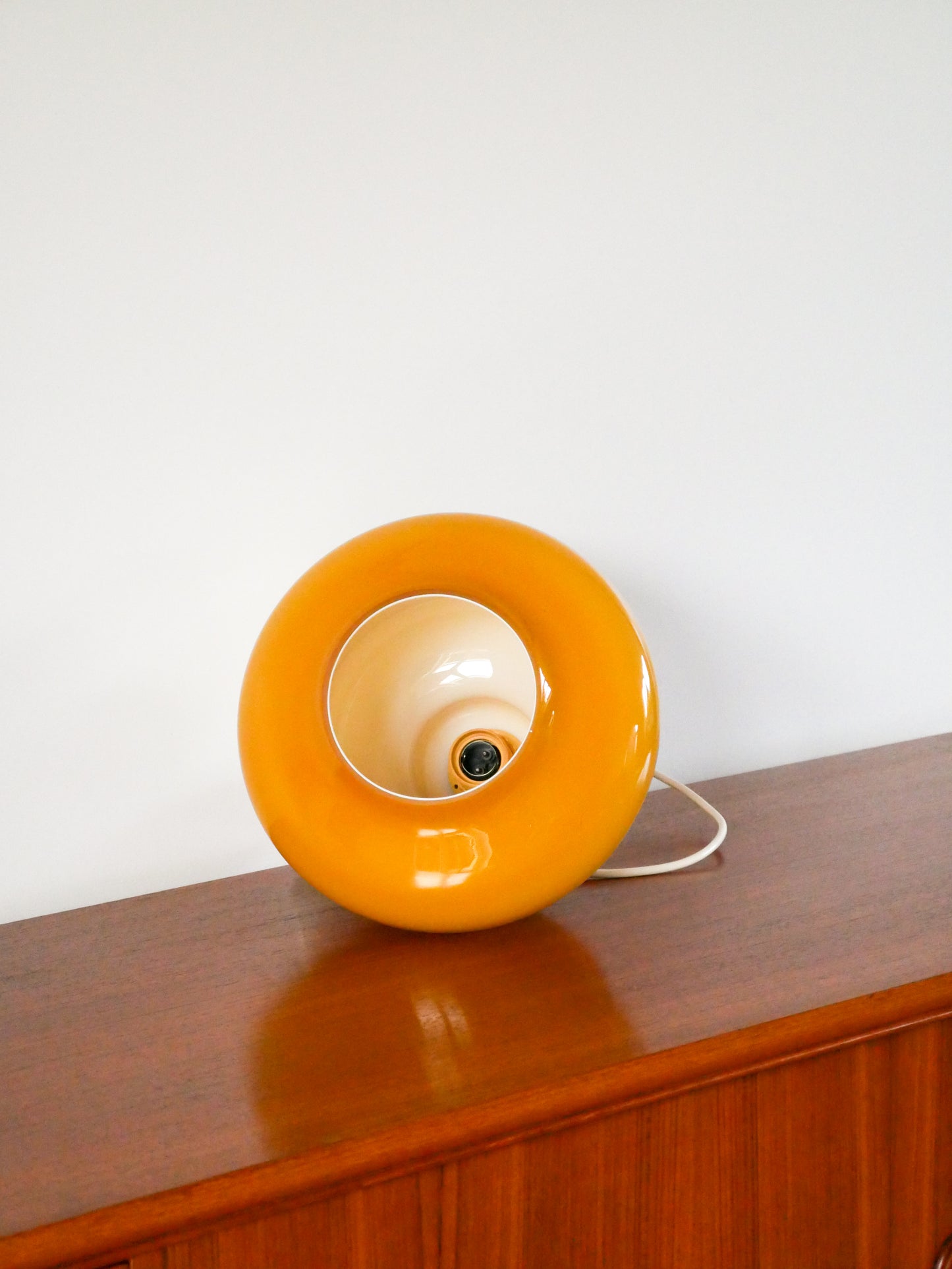 Suspension en opaline, Jaune, Bubble, Design, 1970