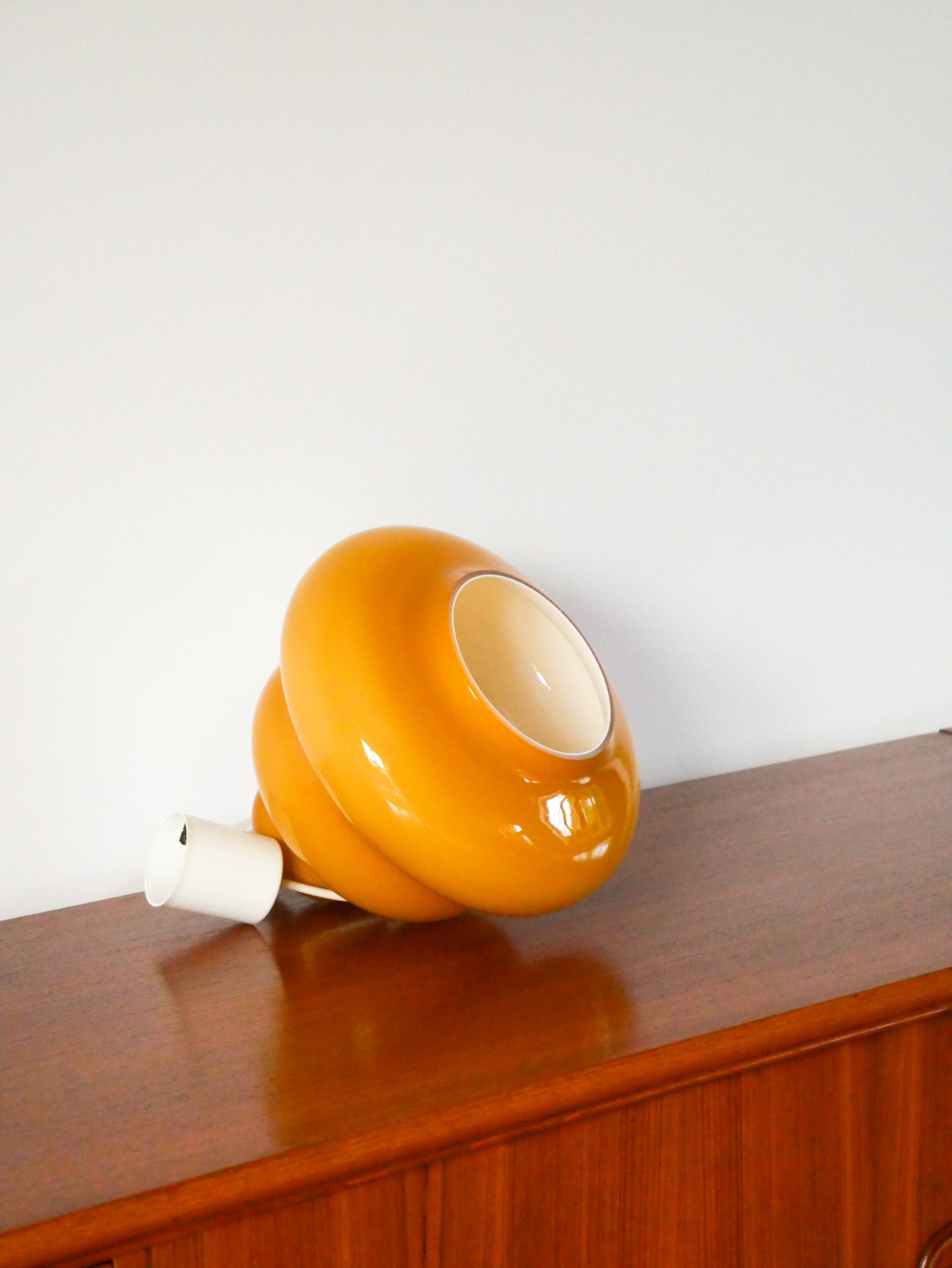 Suspension en opaline, Jaune, Bubble, Design, 1970