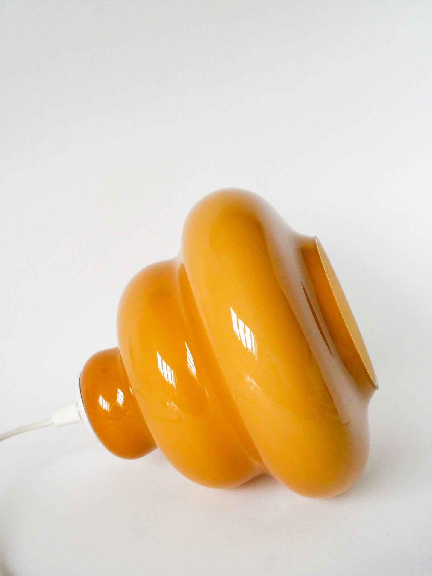 Suspension en opaline, Jaune, Bubble, Design, 1970