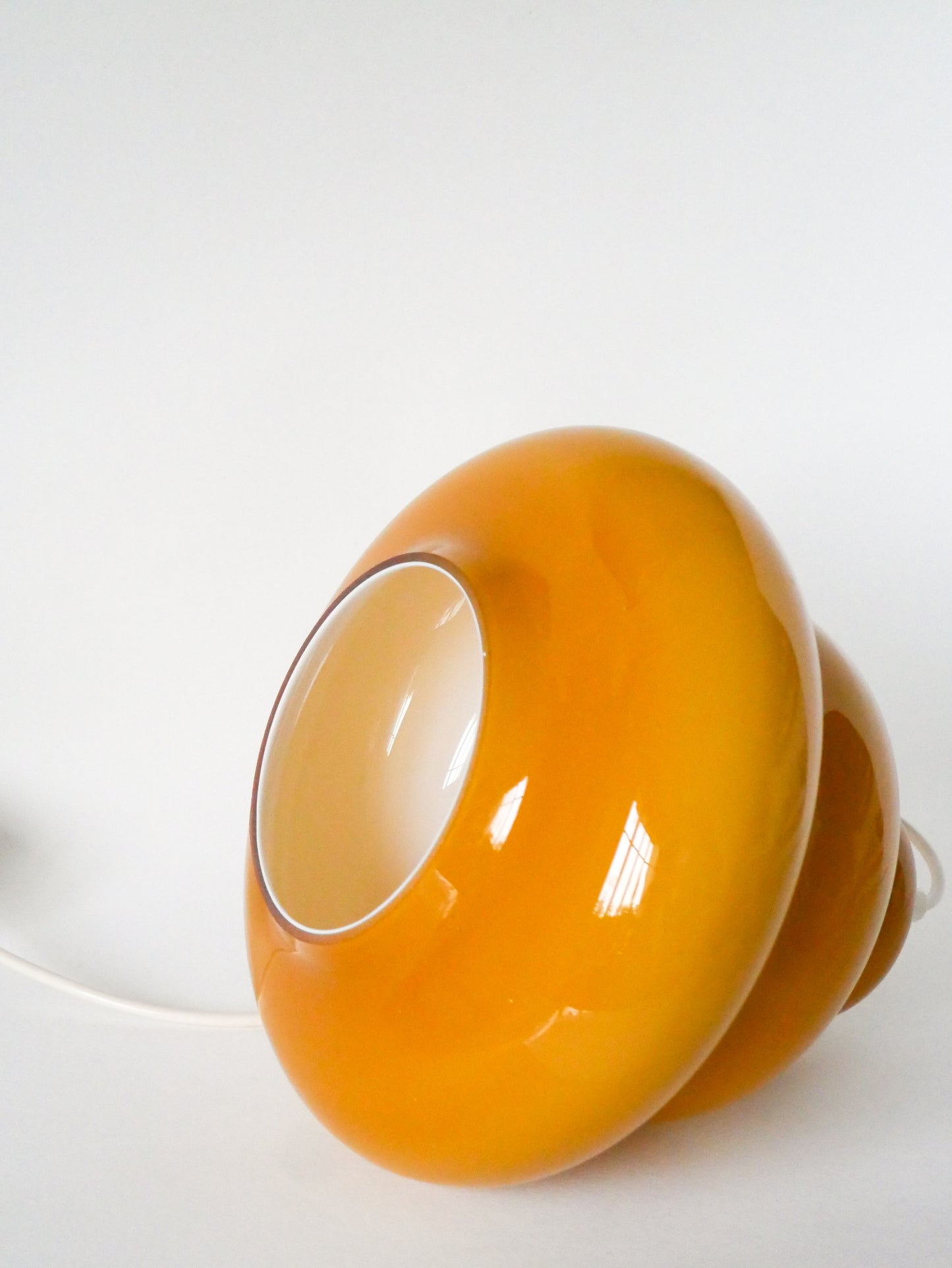 Suspension en opaline, Jaune, Bubble, Design, 1970