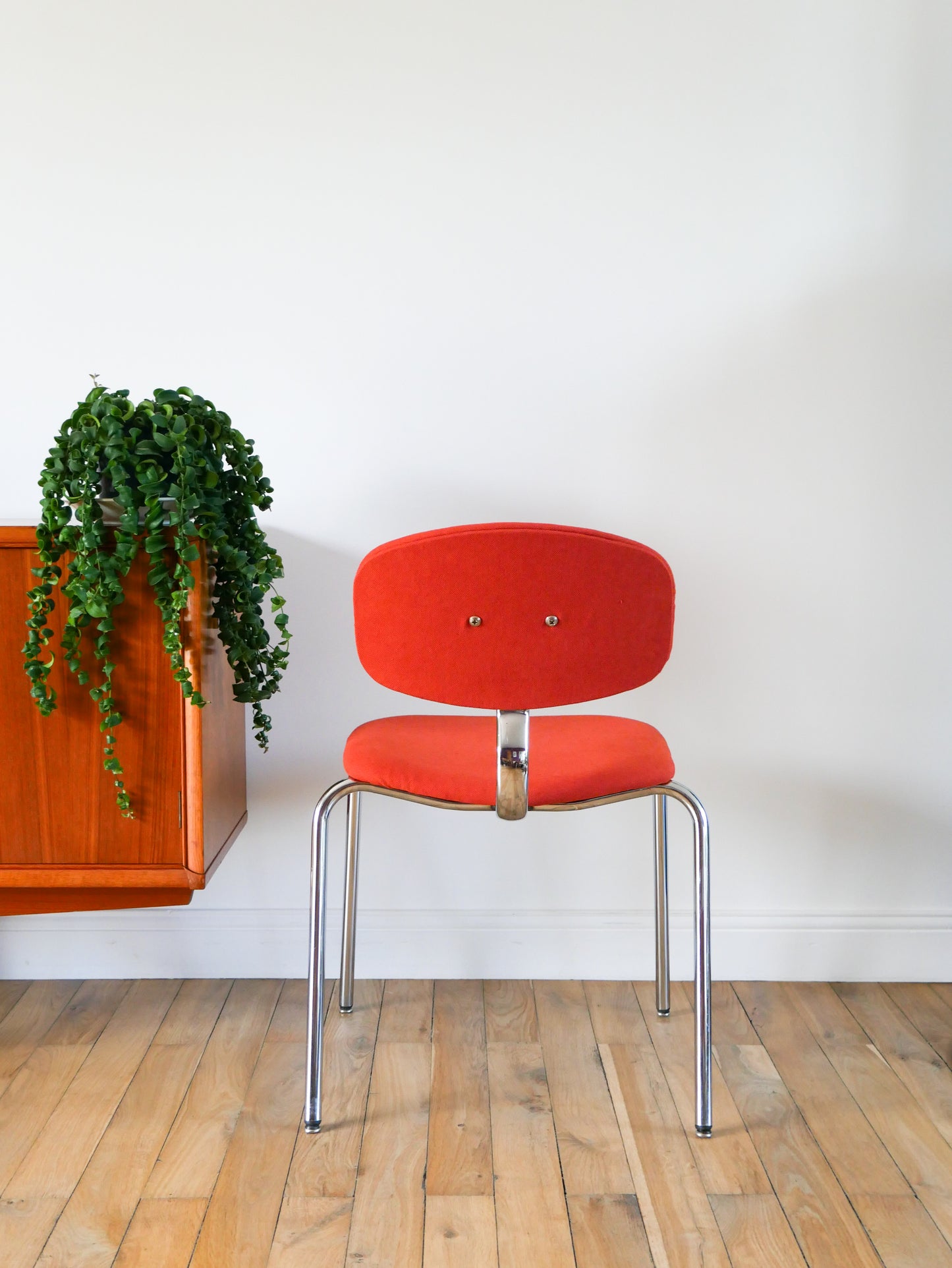 Ensemble de 4 chaises Strafor par Pierre Paulin, retapissées Orange, 1970