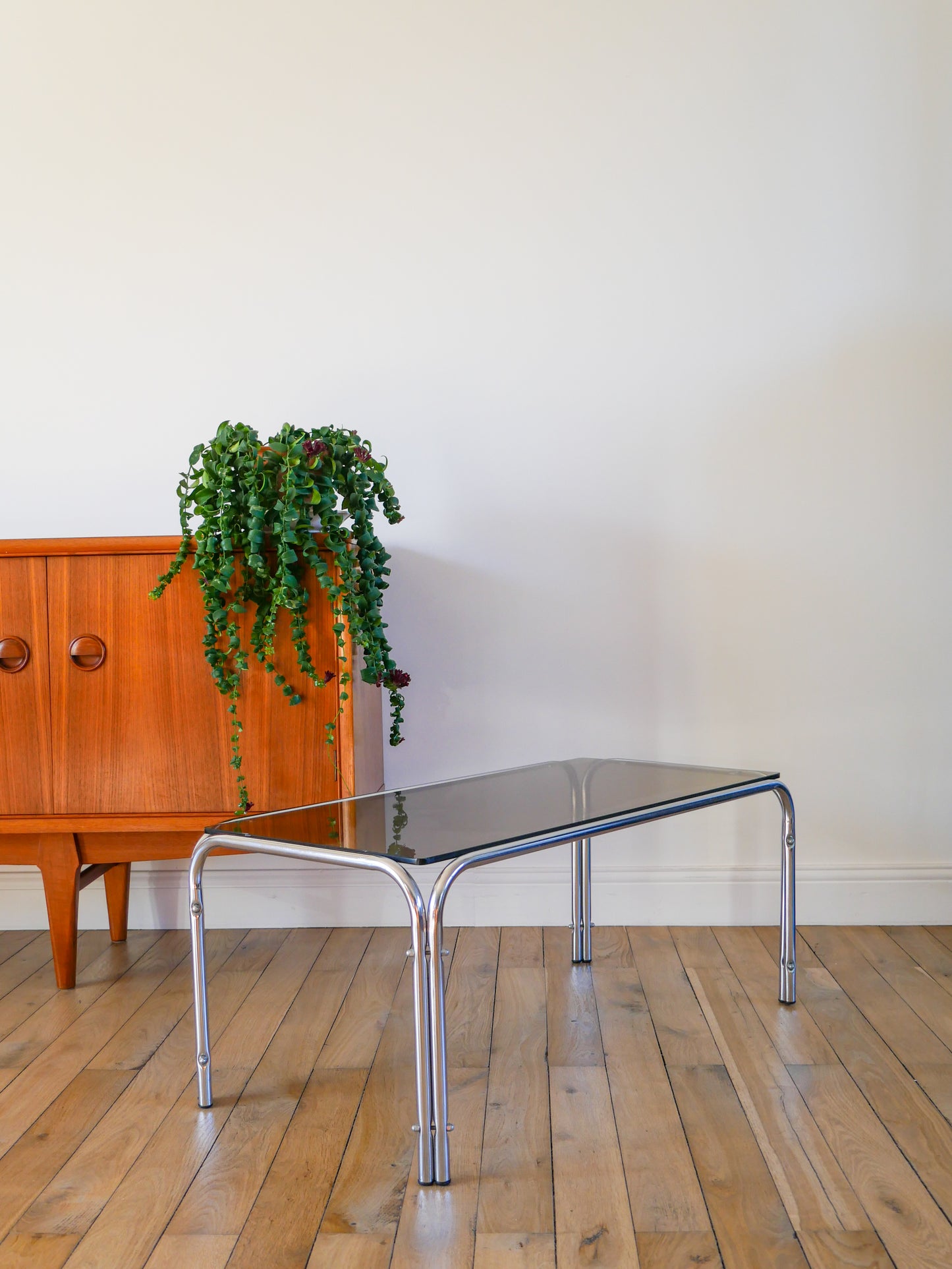 Table basse rectangulaire pieds tubulaires, Design, 1970