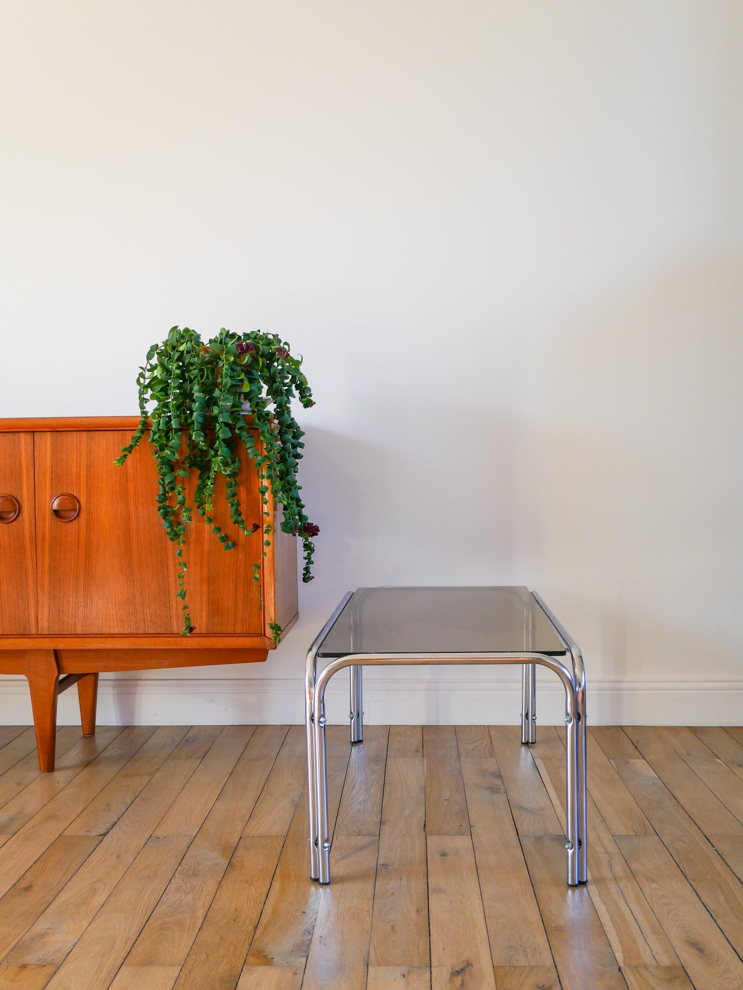 Table basse rectangulaire pieds tubulaires, Design, 1970