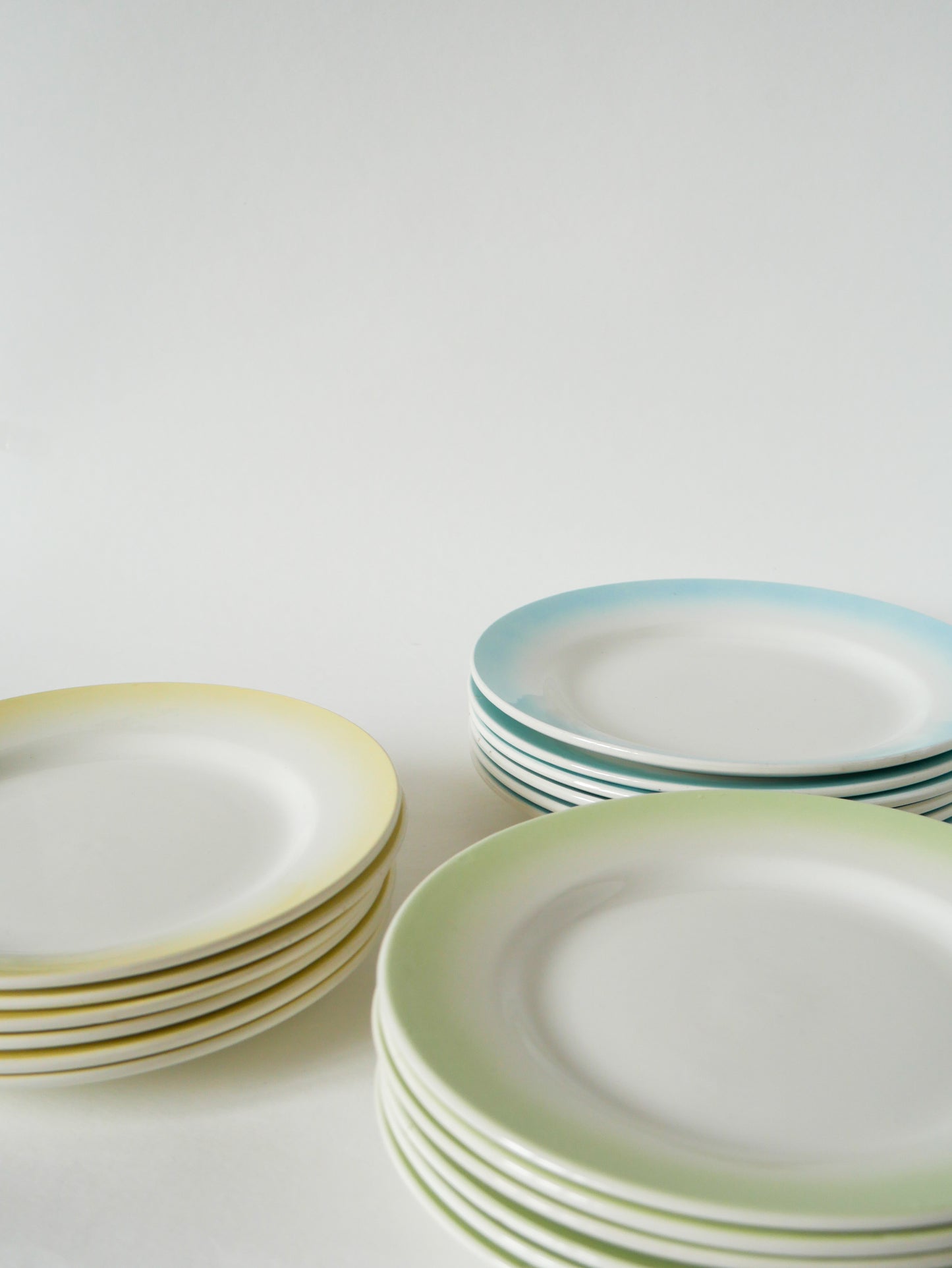 Lot de 6 assiettes à dessert Tie & Dye couleur Bleu, 1960