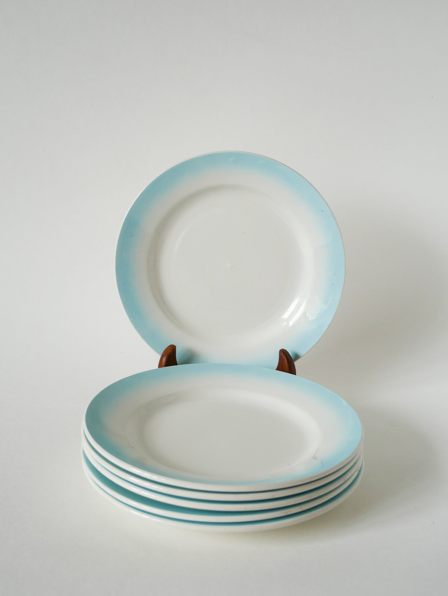 Lot de 5 assiettes à dessert Tie & Dye couleur Bleu, 1960