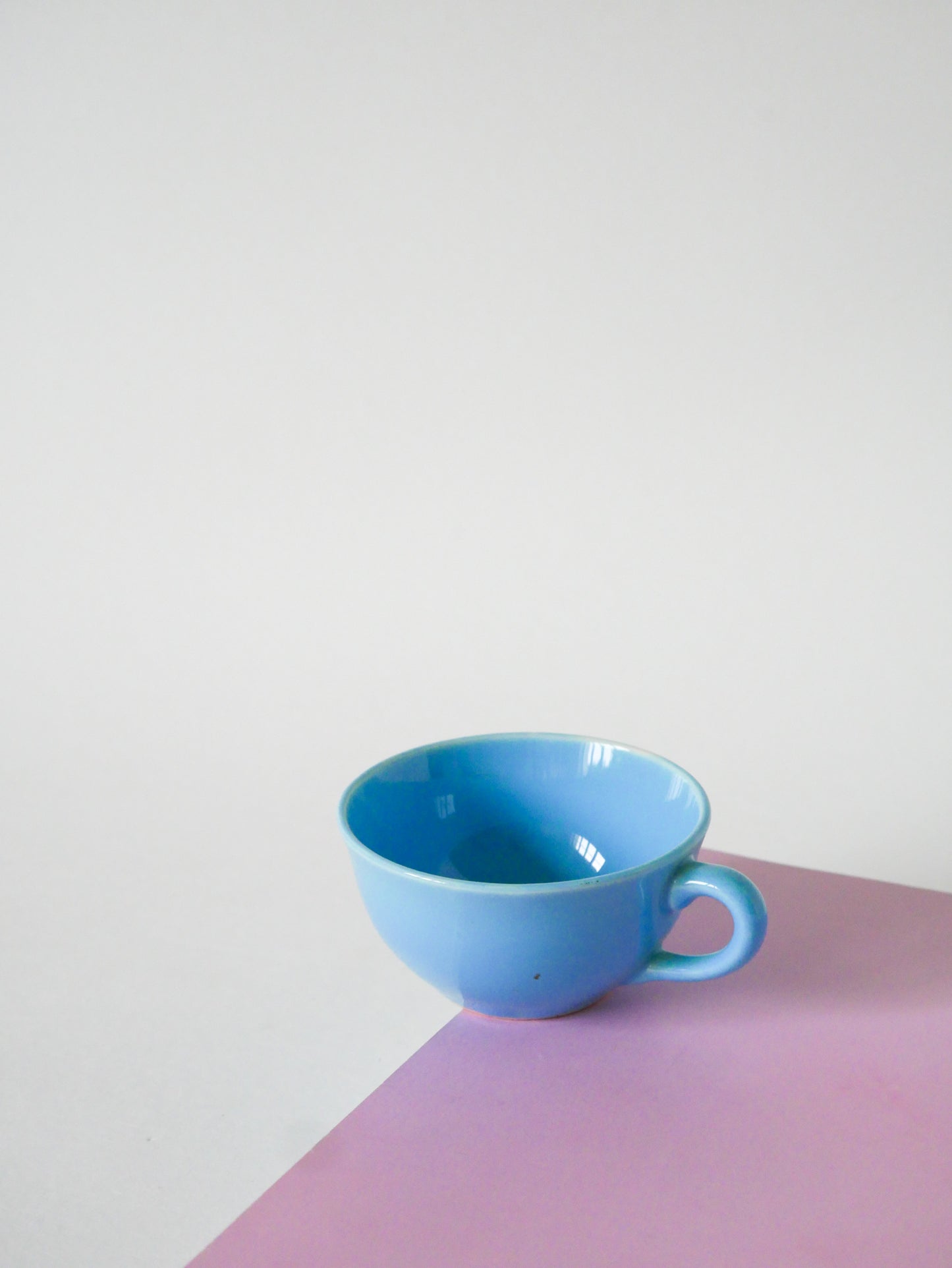 Ensemble de 6 tasses à café et soucoupes, Bleu Ciel, 1960