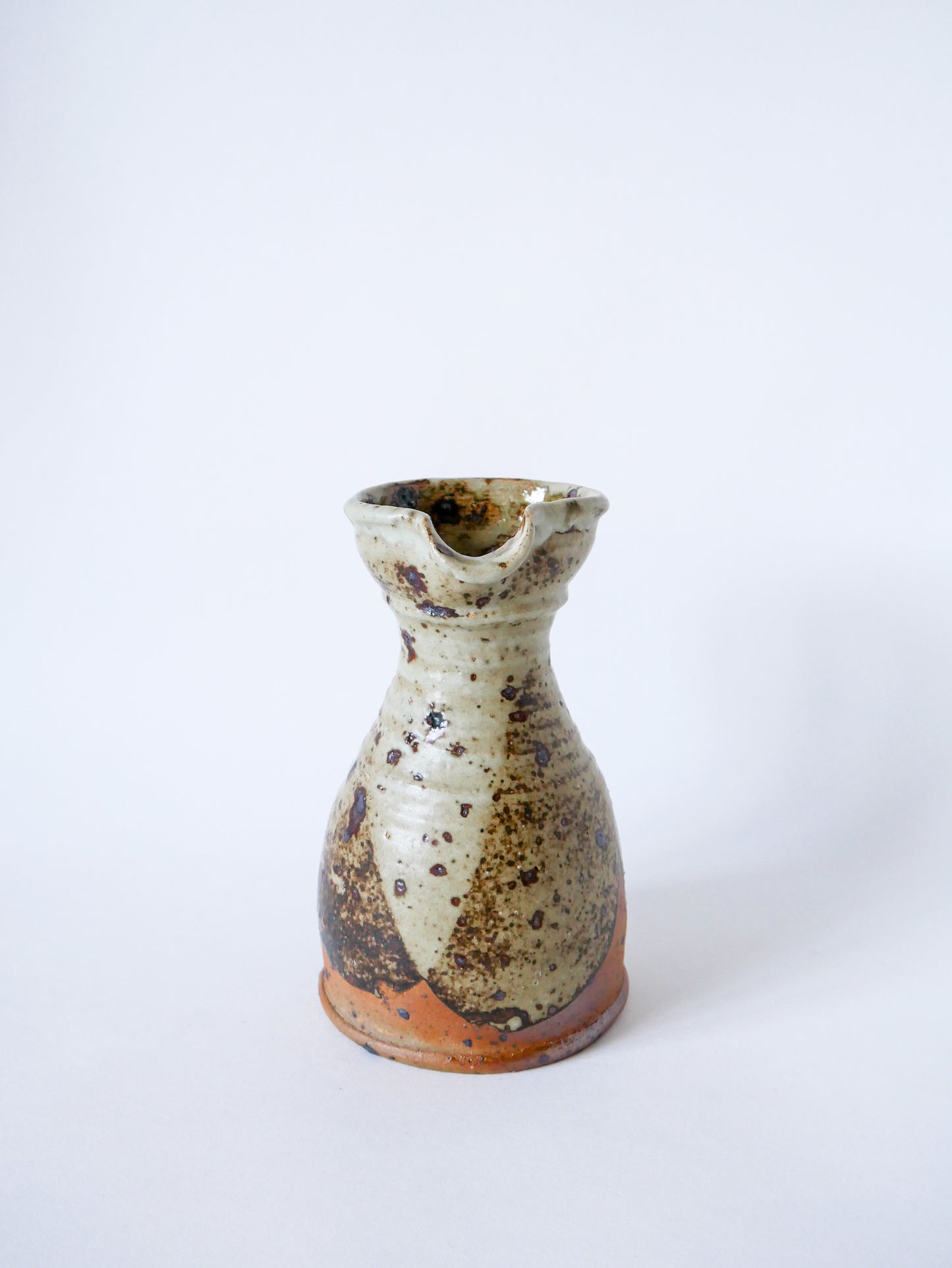 Pichet en grés vernissé et moucheté, poterie, 1970