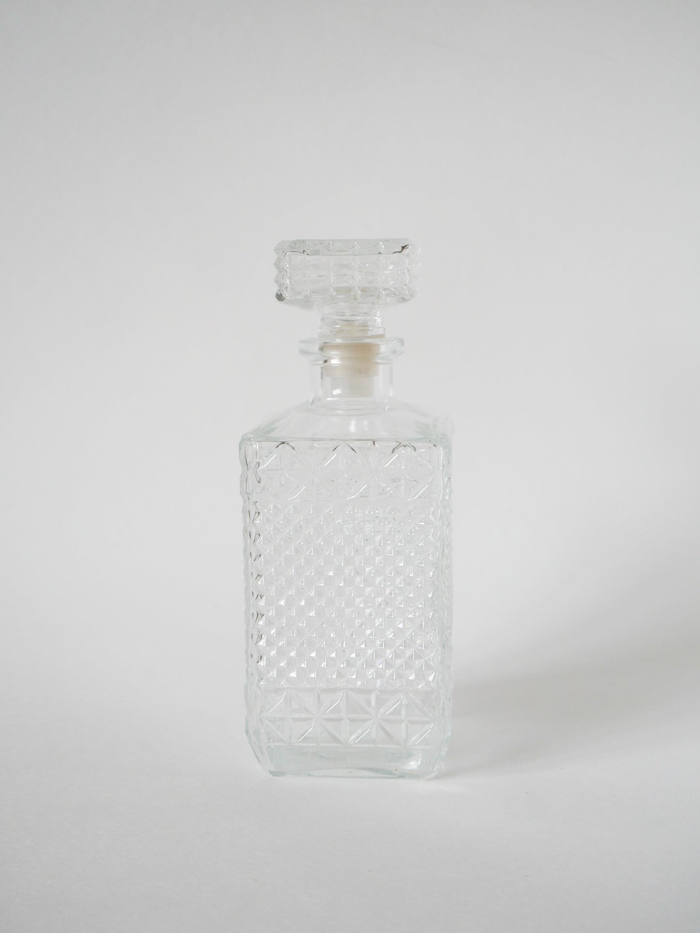 Carafe à whisky en verre facetté, 1970