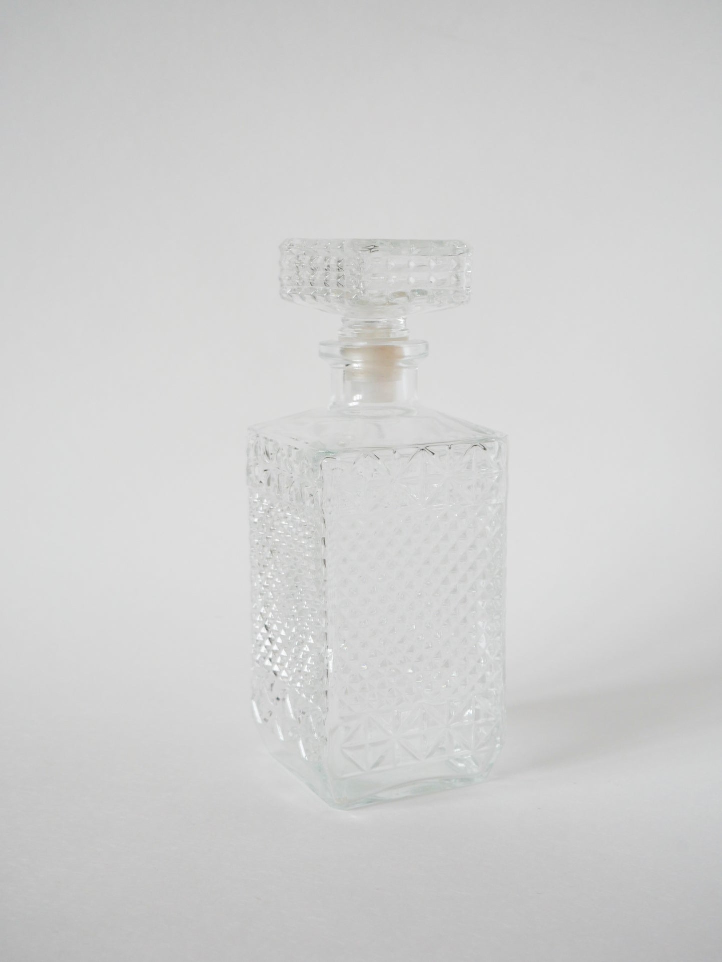 Carafe à whisky en verre facetté, 1970