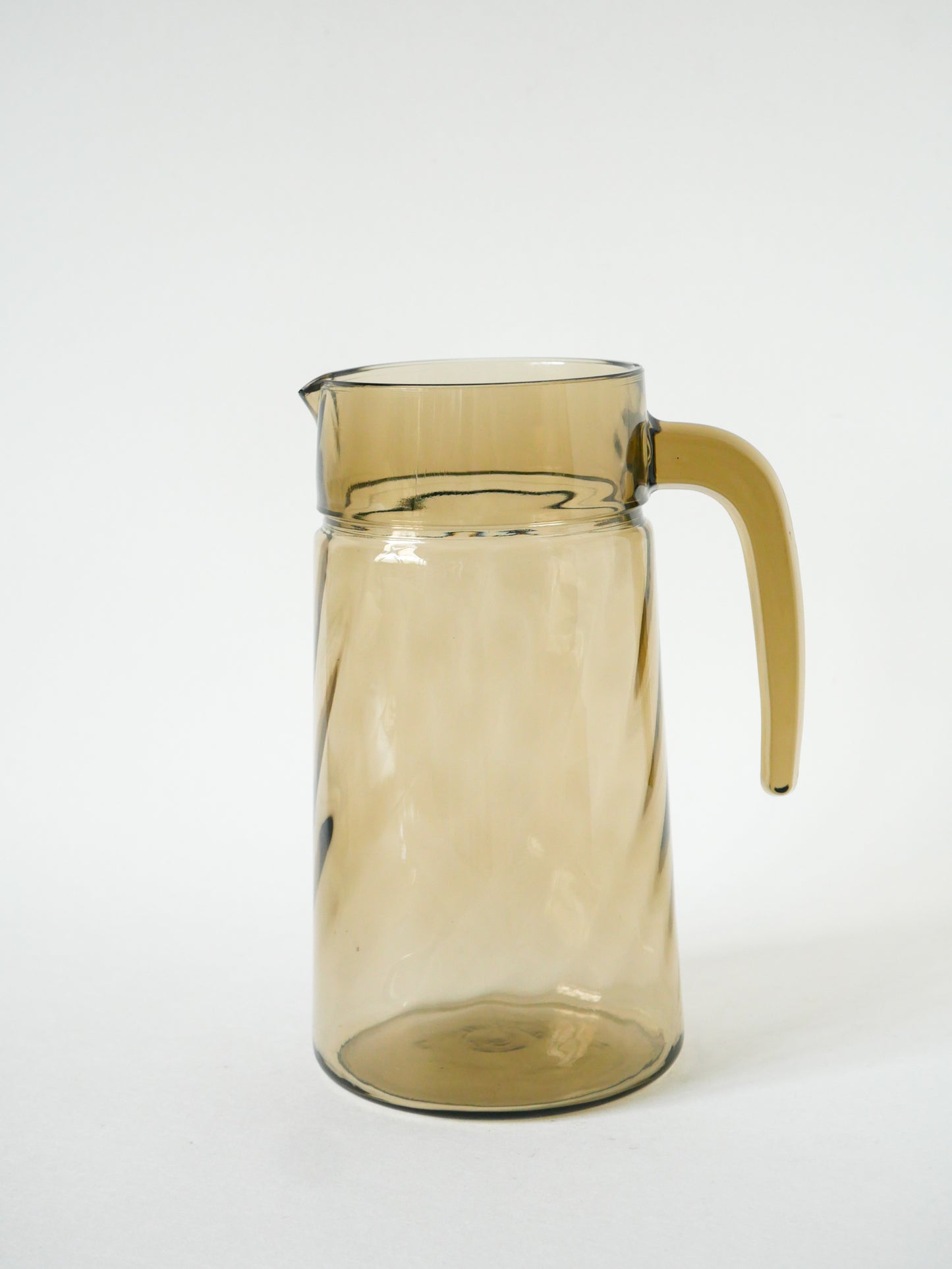 Pichet en verre fumé, Facetté Design, 1970