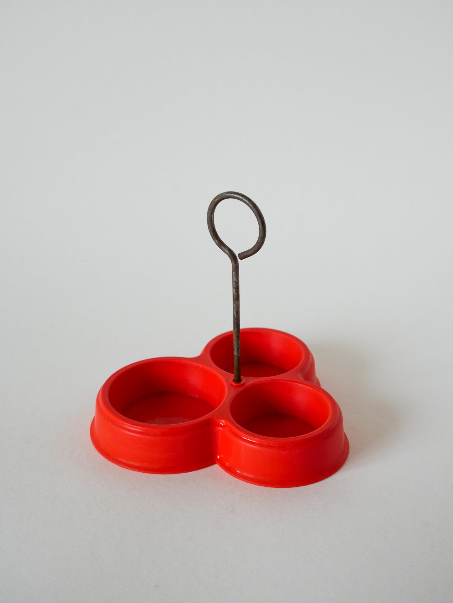 Ensemble sel, poivre et moutarde en plastique orange, Made in Germany, 1970