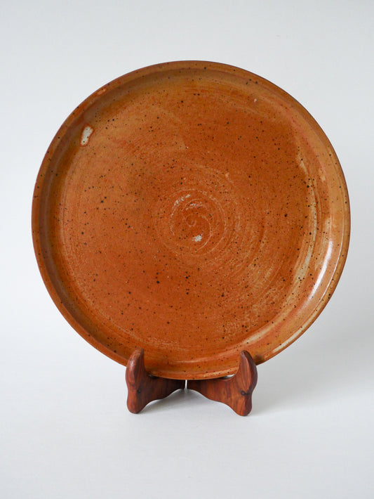 Plat rond en grès vernissé, 1970