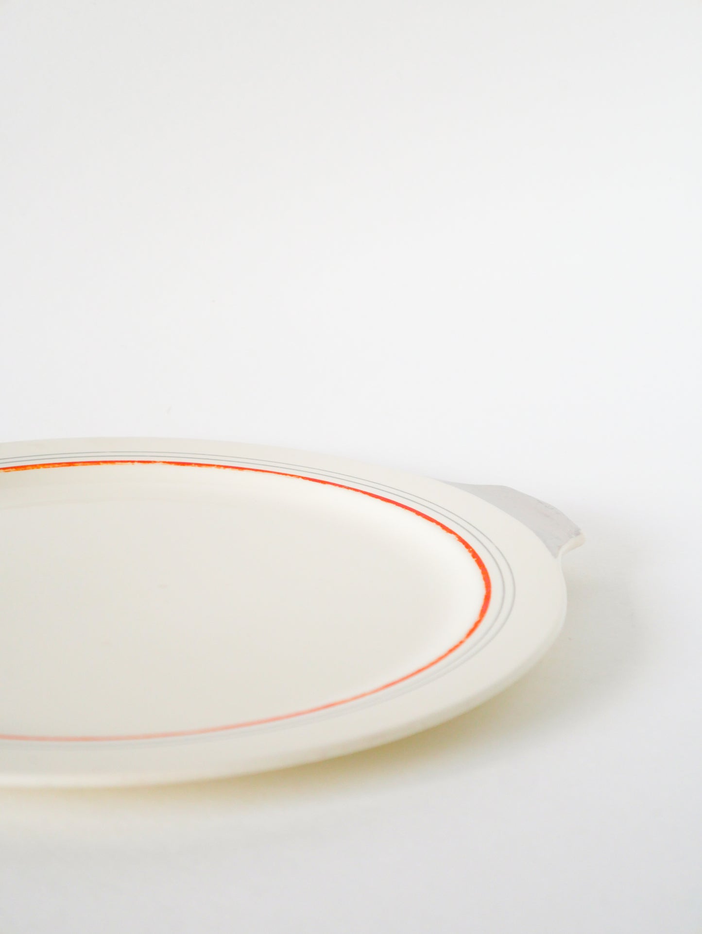 Plat à gâteau Villeroy.& Boch, Lignes, Orange et Argent, 1960