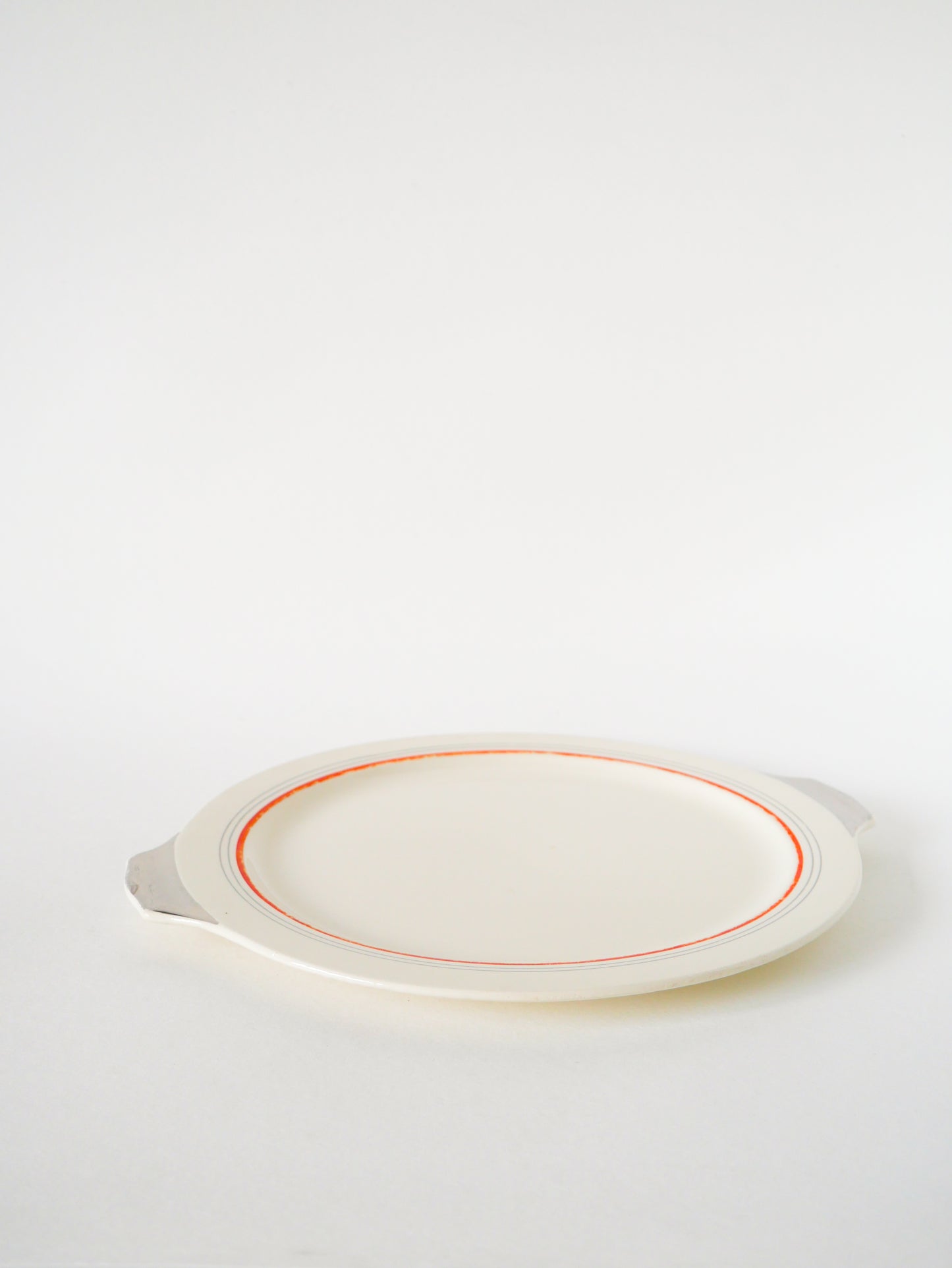 Plat à gâteau Villeroy.& Boch, Lignes, Orange et Argent, 1960