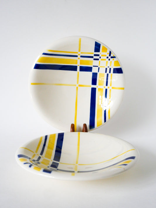 Paire de plats creux, Bleu & Jaune, Design, 1960