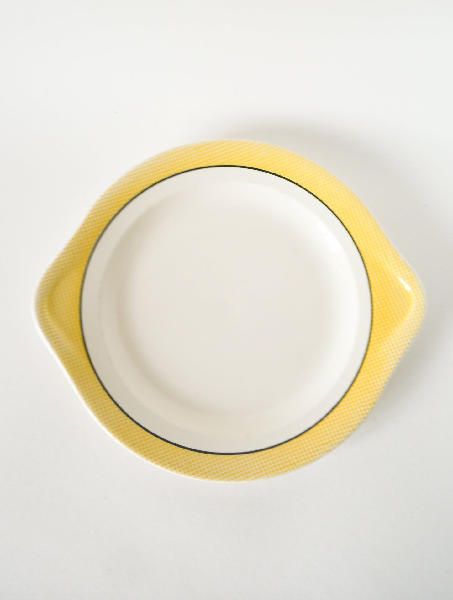 Plat à tarte Salins modèle Menton, Jaune et Noir, 1960