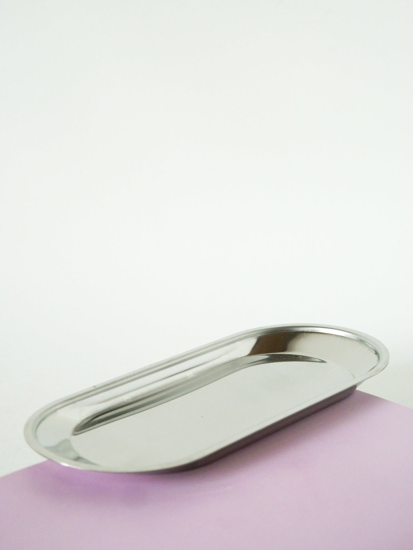 Mini plat rectangulaire en inox, Design, 1970