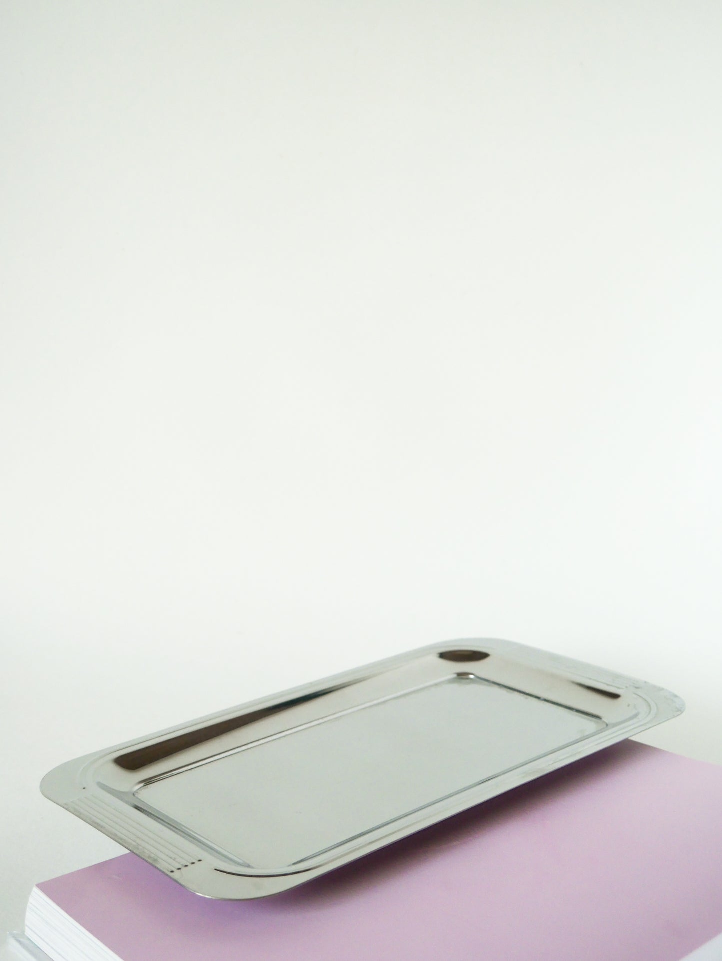 Plat rectangulaire en inox, Guy Degrenne, Design, 1970